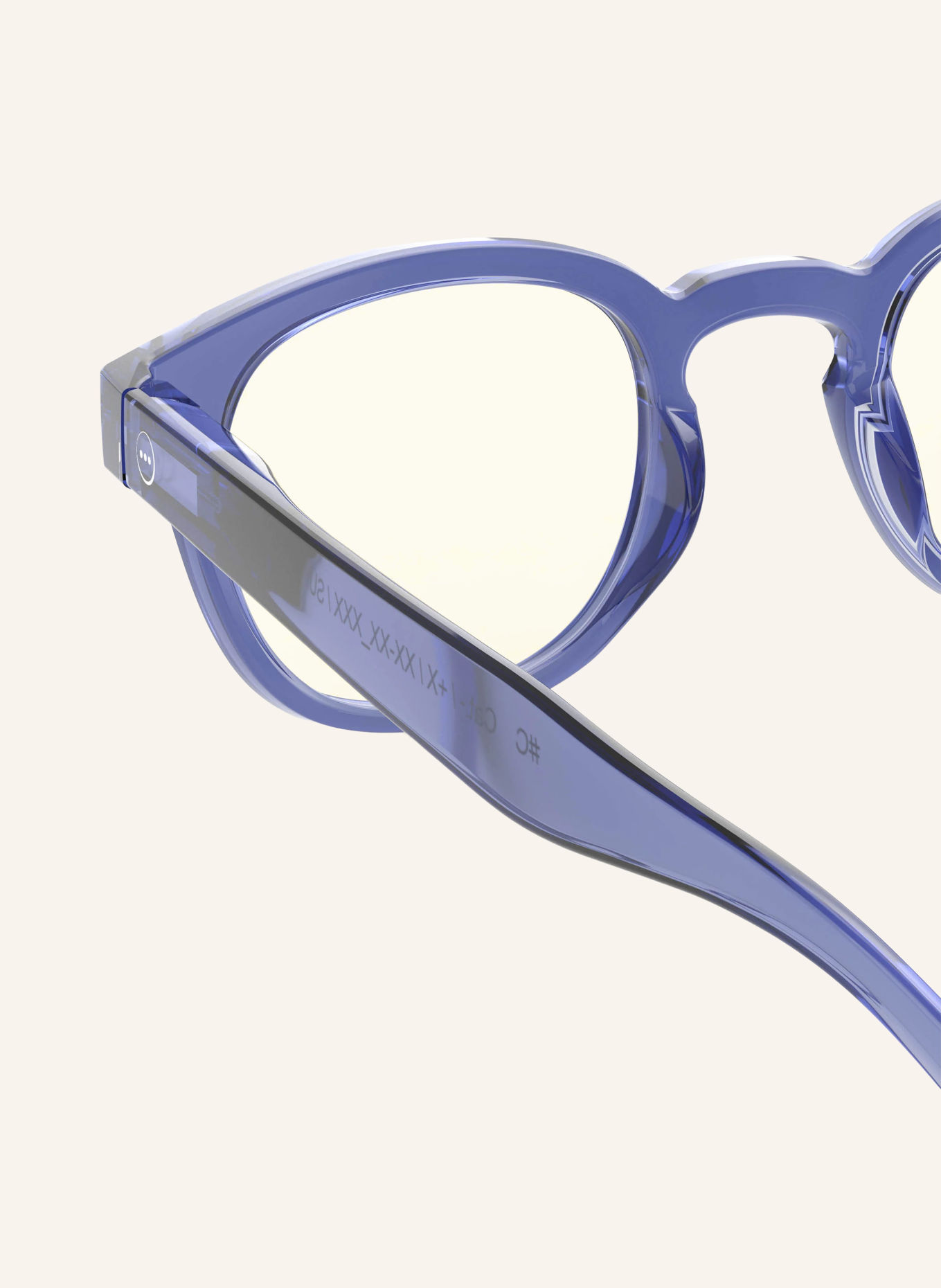 IZIPIZI Reading Glasses #C: BLUE/TRANSPARENT