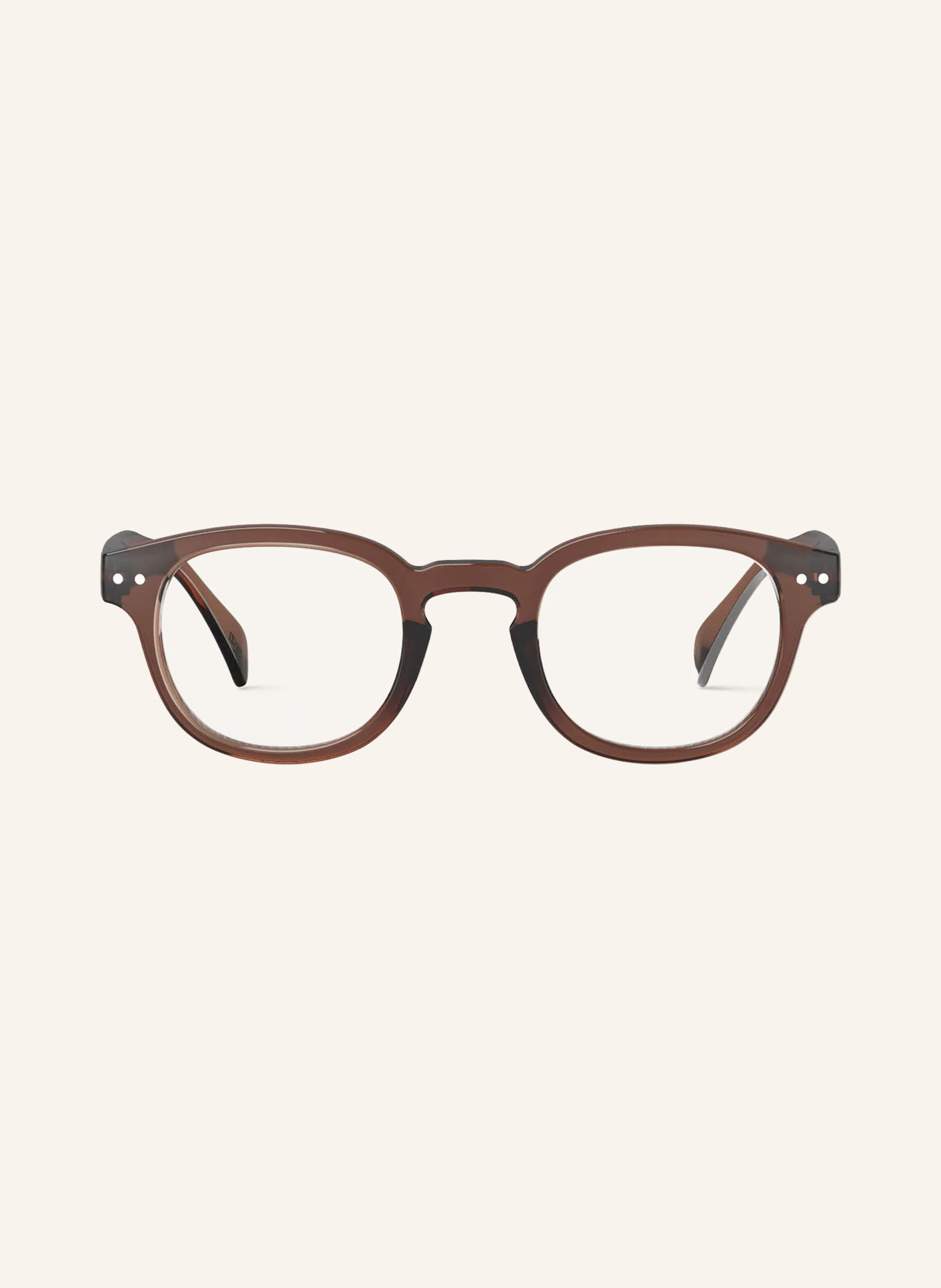 IZIPIZI Reading Glasses #C: DARK BROWN/TRANSPARENT
