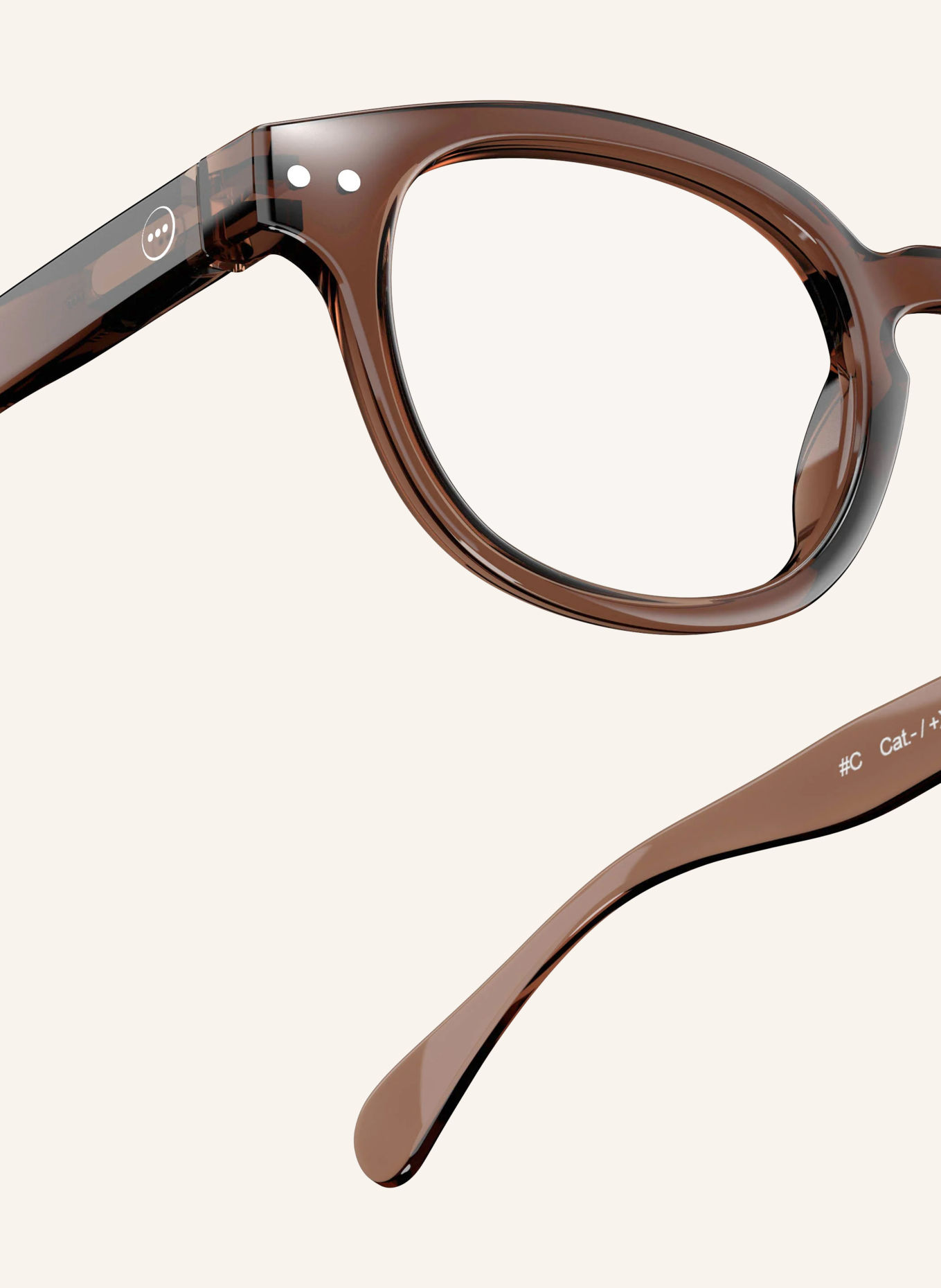 IZIPIZI Reading Glasses #C: DARK BROWN/TRANSPARENT