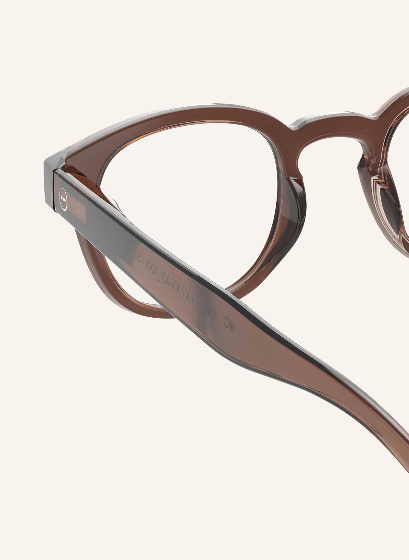 IZIPIZI Reading Glasses #C: DARK BROWN/TRANSPARENT