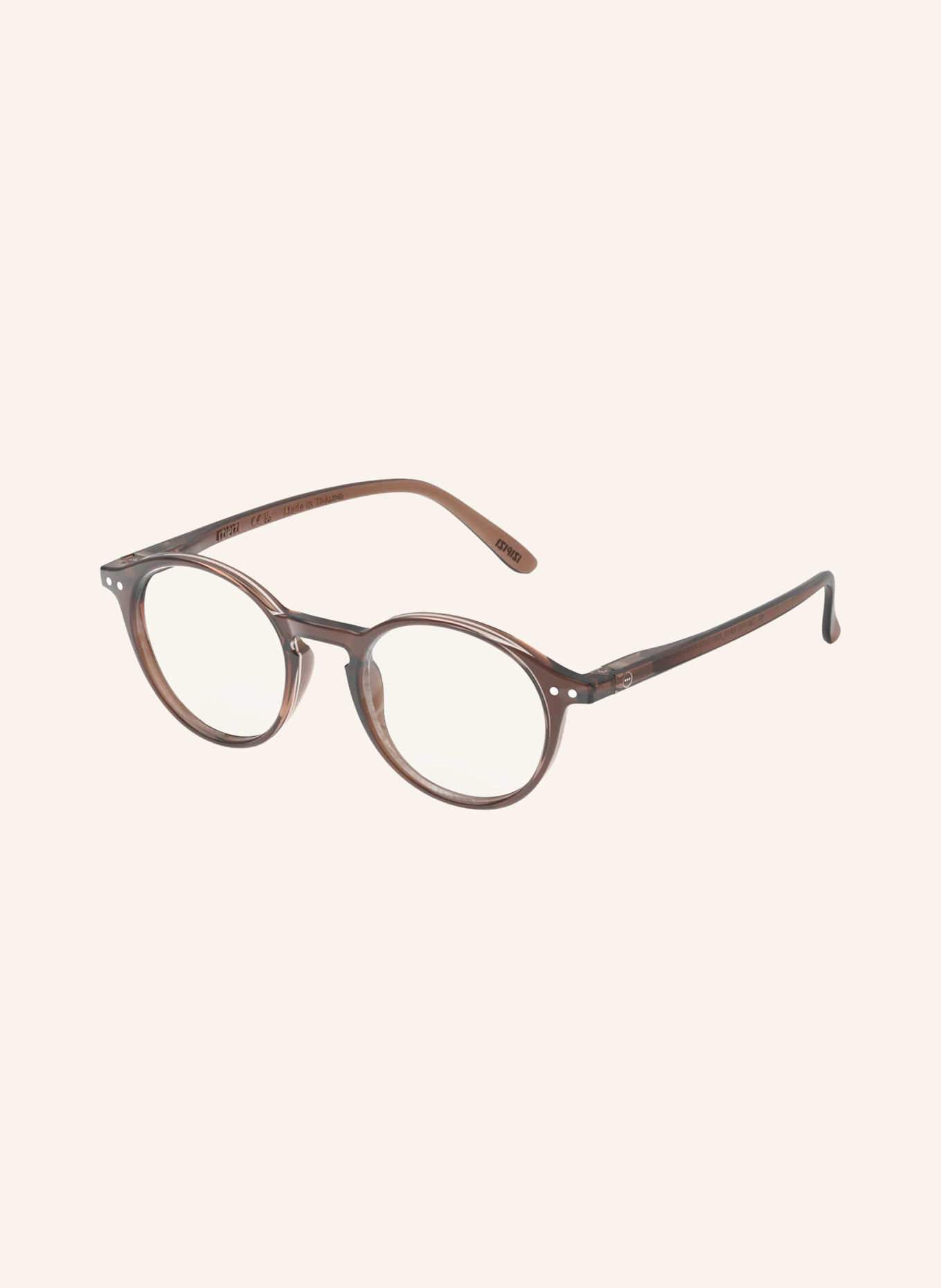 IZIPIZI Reading Glasses #D: DARK BROWN/TRANSPARENT