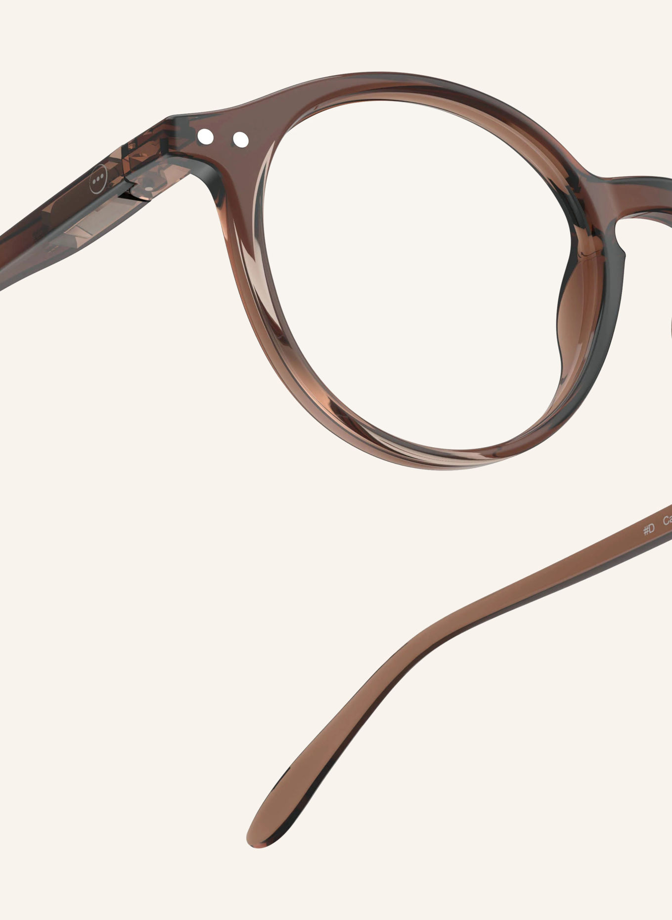 IZIPIZI Reading Glasses #D: DARK BROWN/TRANSPARENT