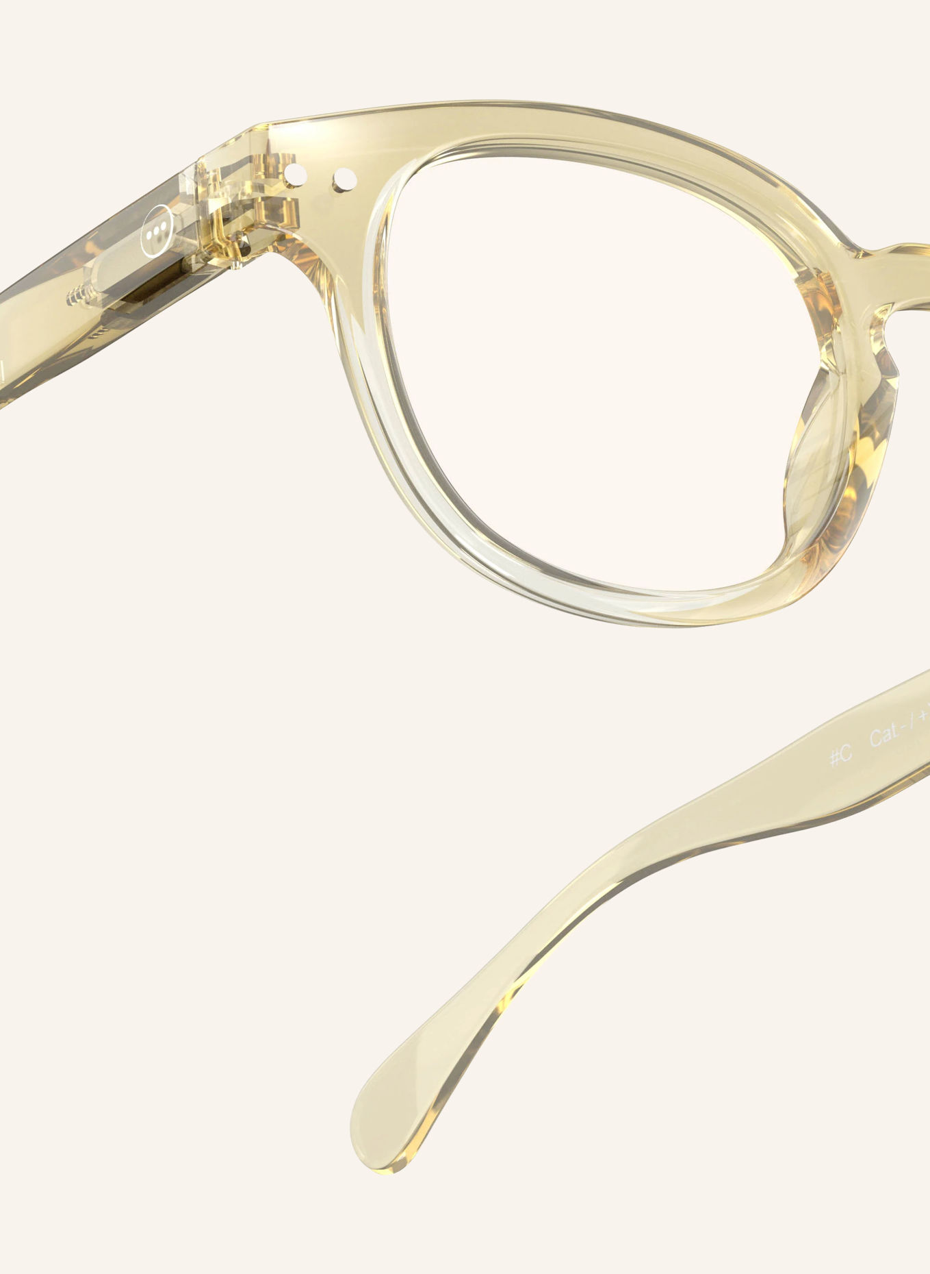 IZIPIZI Reading Glasses #C: YELLOW/TRANSPARENT