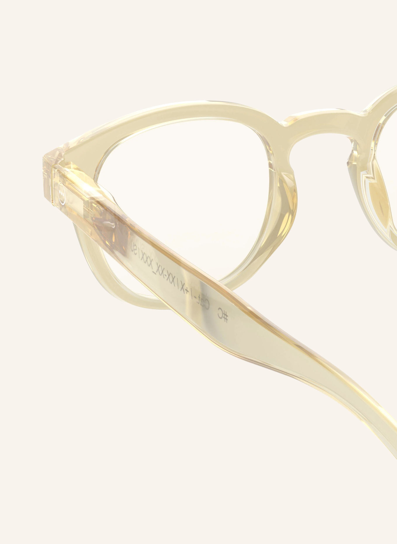 IZIPIZI Reading Glasses #C: YELLOW/TRANSPARENT