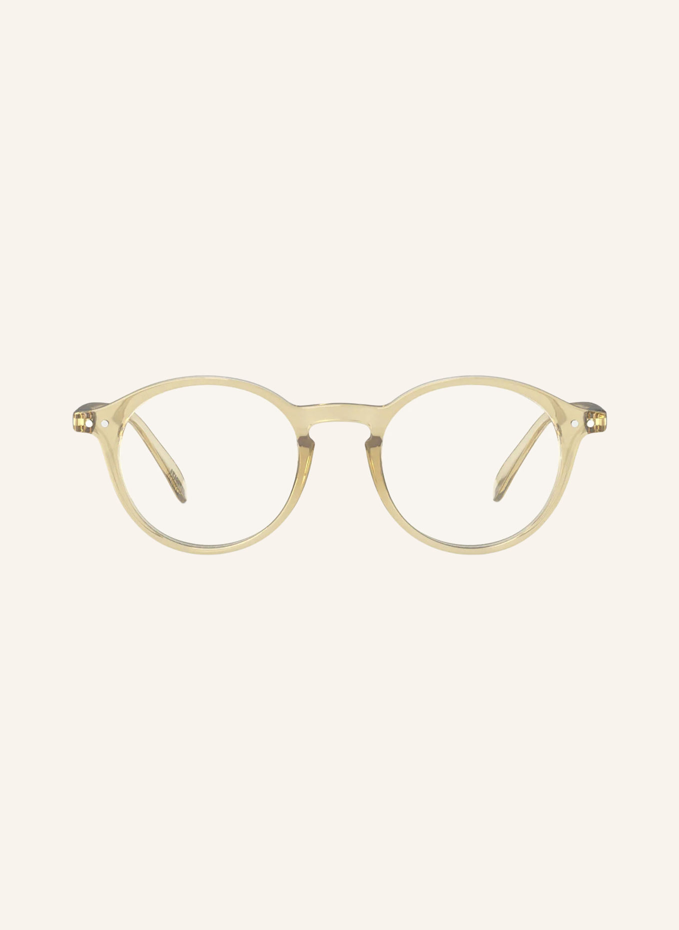 IZIPIZI Reading Glasses #D: LIGHT YELLOW/TRANSPARENT