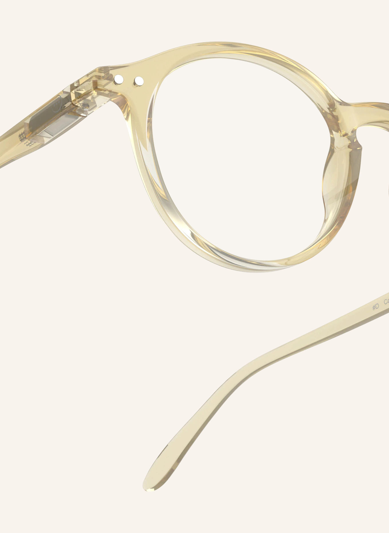 IZIPIZI Reading Glasses #D: LIGHT YELLOW/TRANSPARENT