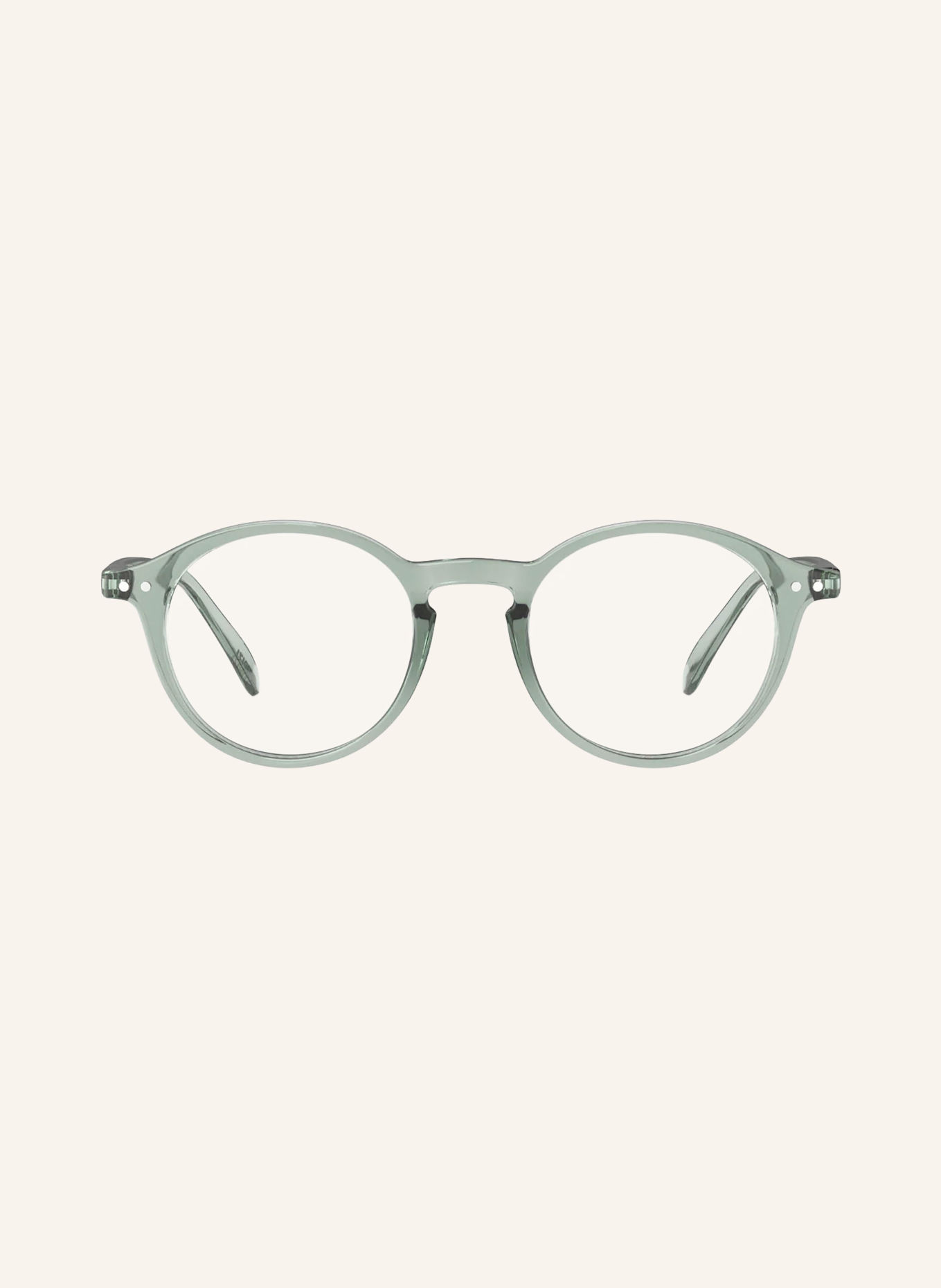 IZIPIZI Reading Glasses #D: LIGHT GREEN/TRANSPARENT