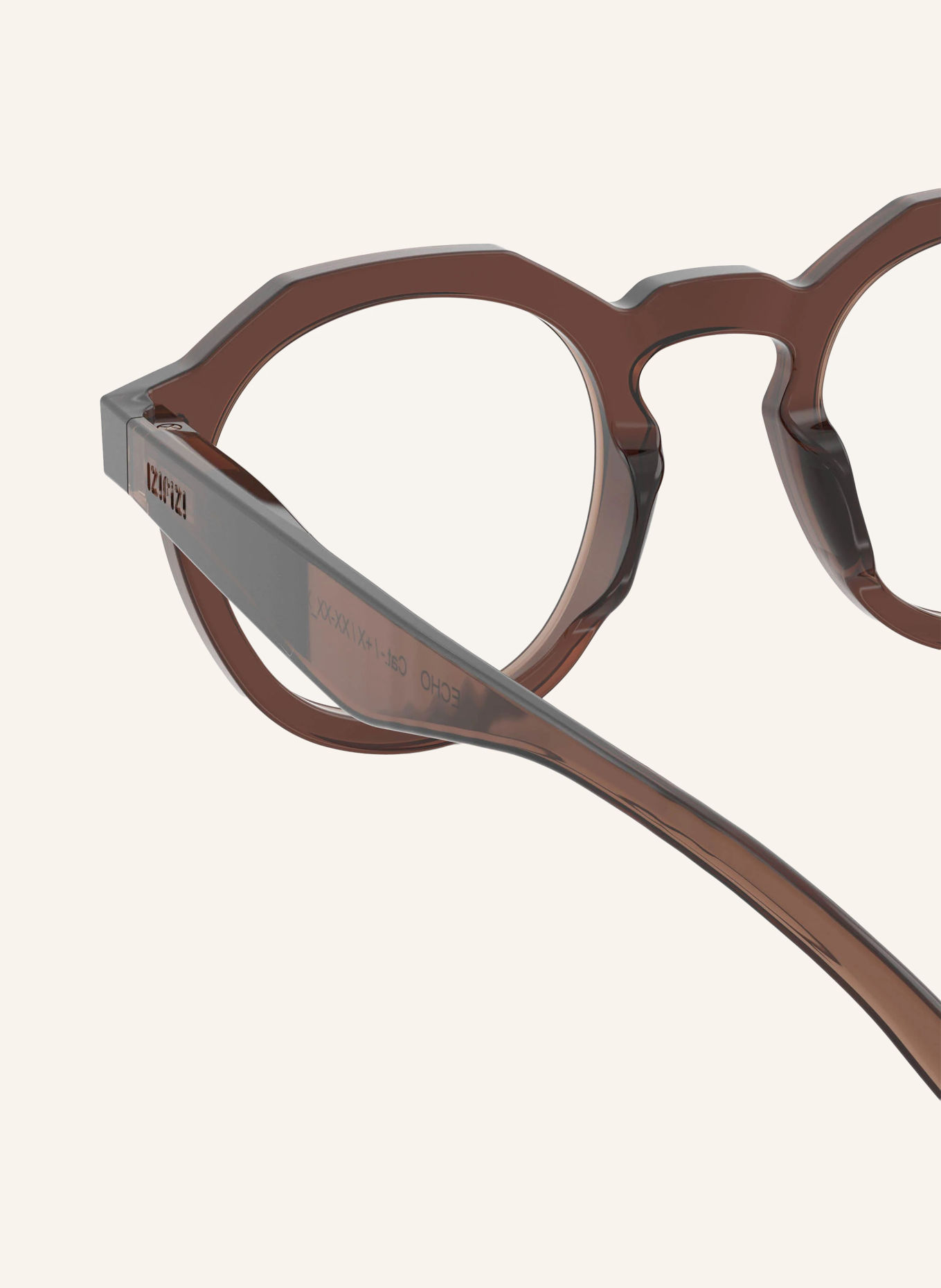 IZIPIZI ECHO Reading Glasses: DARK BROWN/TRANSPARENT