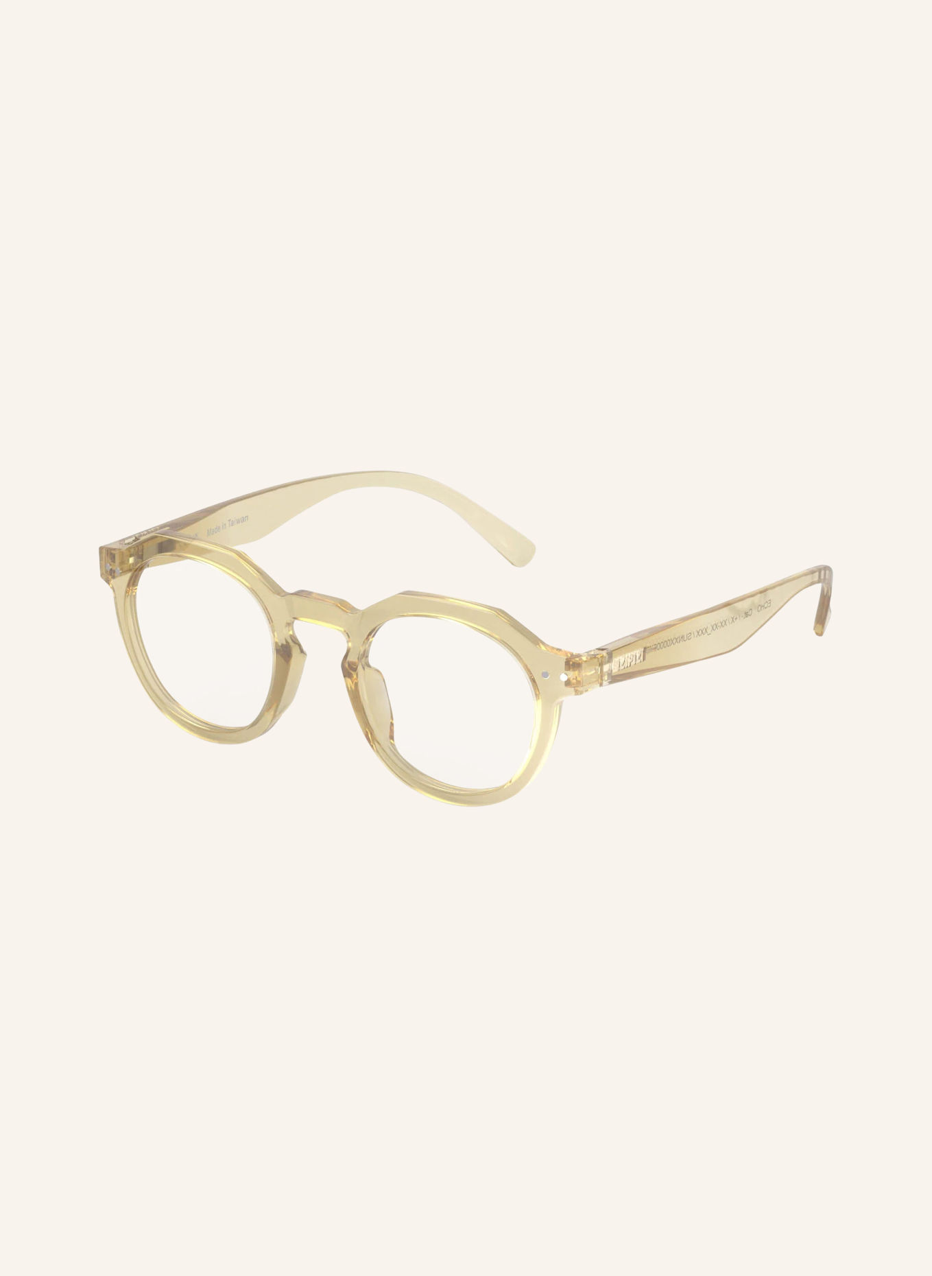 IZIPIZI ECHO Reading Glasses: LIGHT YELLOW/TRANSPARENT