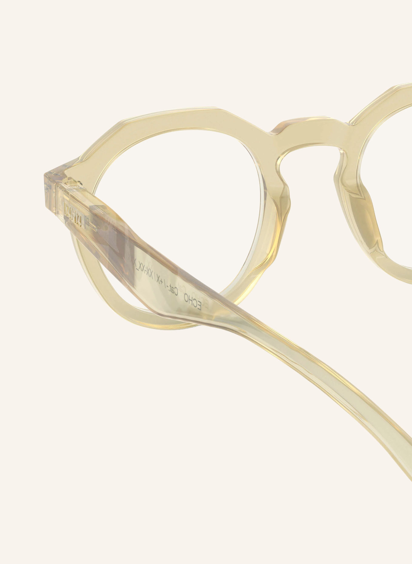 IZIPIZI ECHO Reading Glasses: LIGHT YELLOW/TRANSPARENT