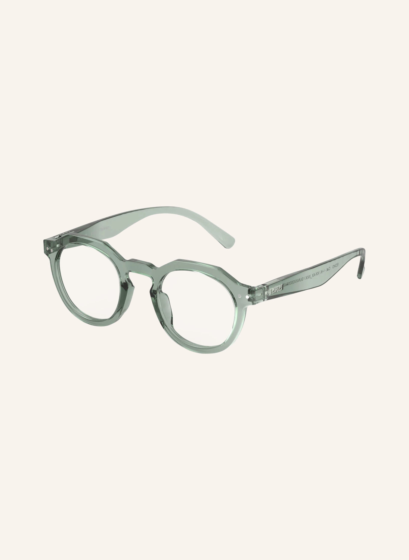 IZIPIZI ECHO Reading Glasses: LIGHT GREEN/TRANSPARENT