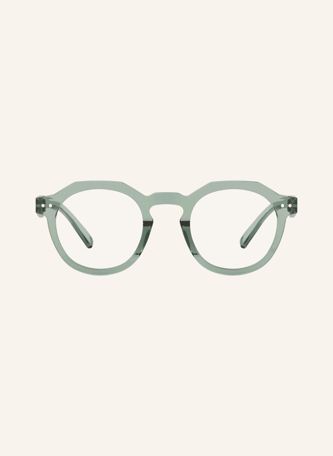 IZIPIZI ECHO Reading Glasses: LIGHT GREEN/TRANSPARENT