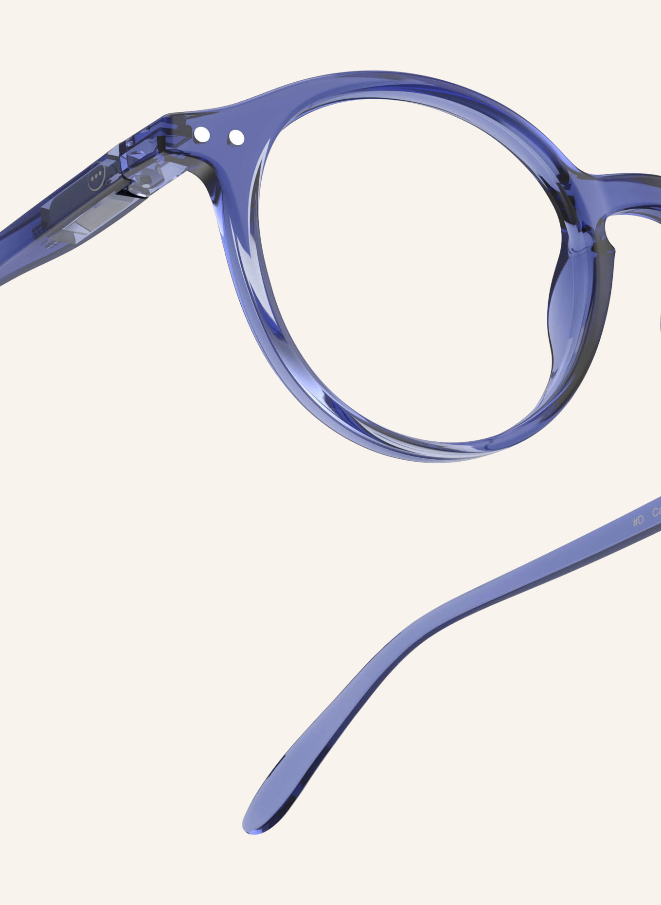 IZIPIZI Reading Glasses #D: BLUE/TRANSPARENT
