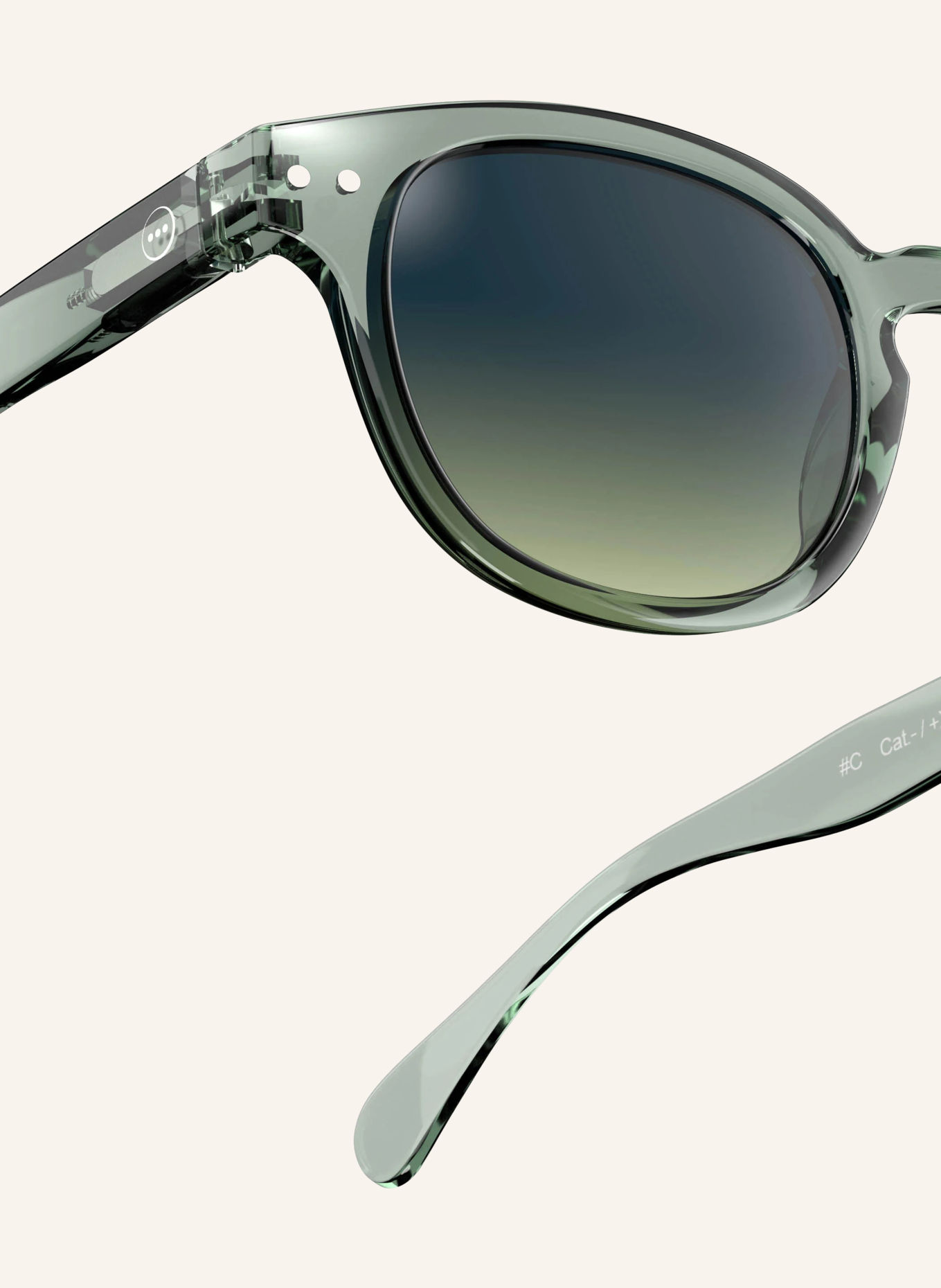 IZIPIZI Solbrille #C: GRØN/MØRKEGRØN FARVEOVERGANG