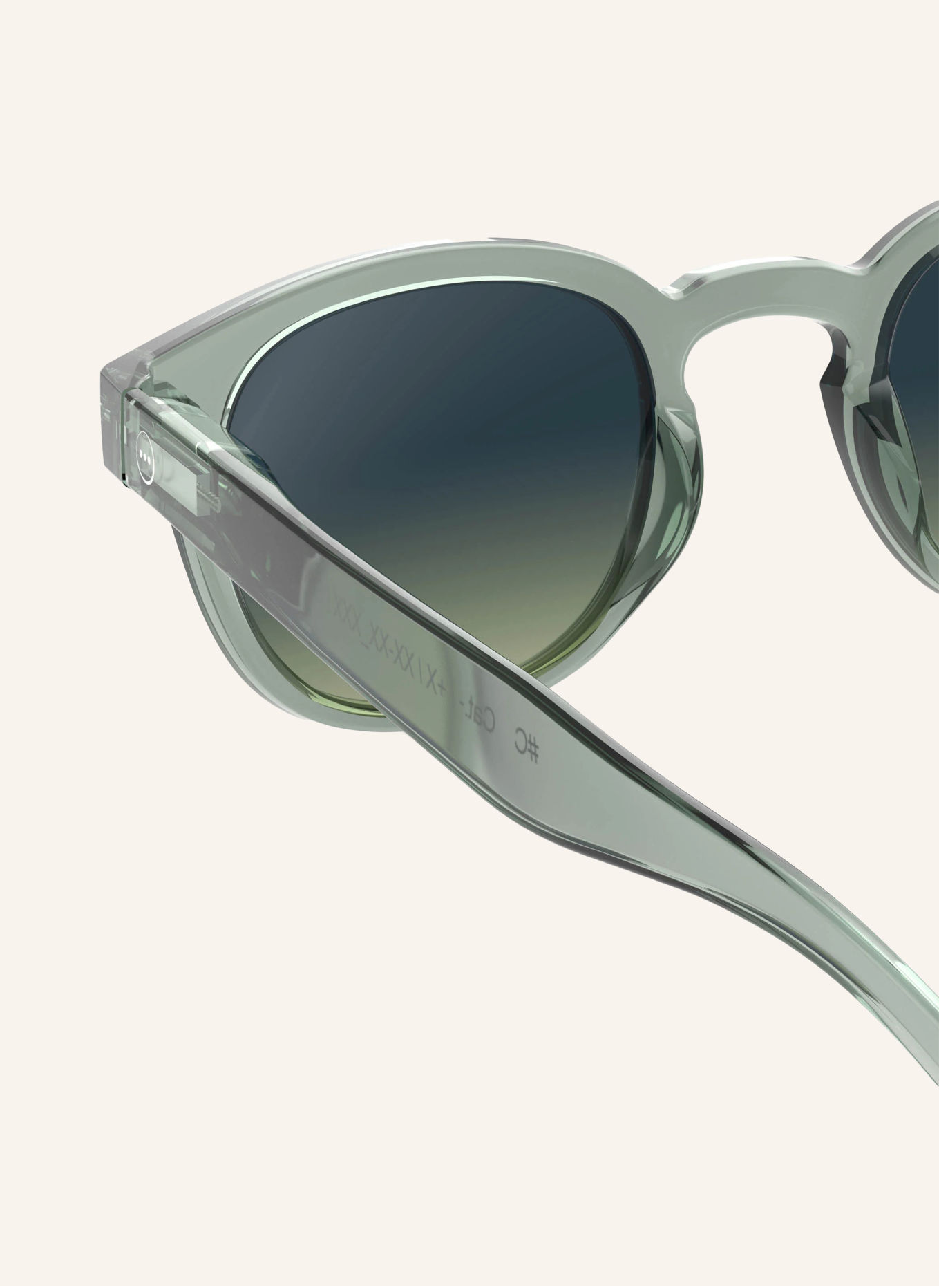 IZIPIZI Solbrille #C: GRØN/MØRKEGRØN FARVEOVERGANG