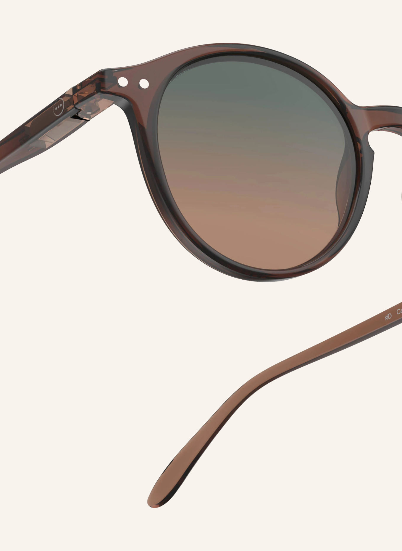 IZIPIZI Solbrille #D: MØRKEBRUN/MØRKEGRØN GRADIENT