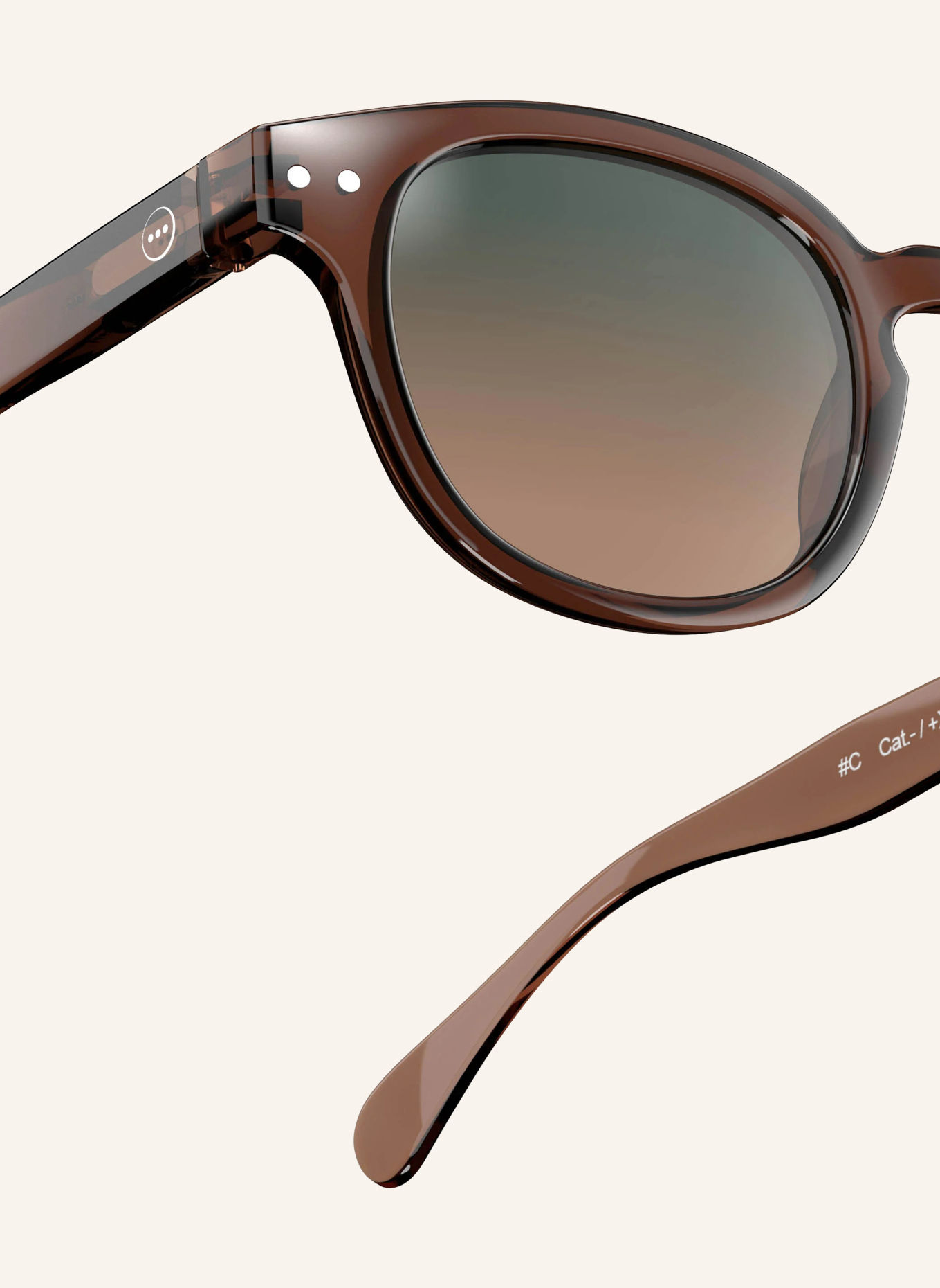 IZIPIZI Solbrille #C: MØRKEBRUN/BRUN FARVEOVERGANG