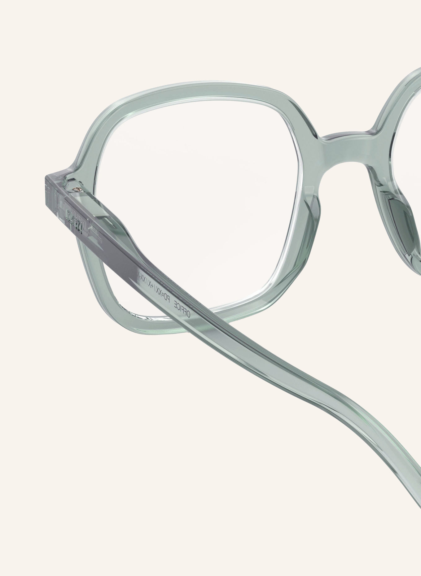 IZIPIZI Reading Glasses OFFICE: LIGHT GREEN/TRANSPARENT