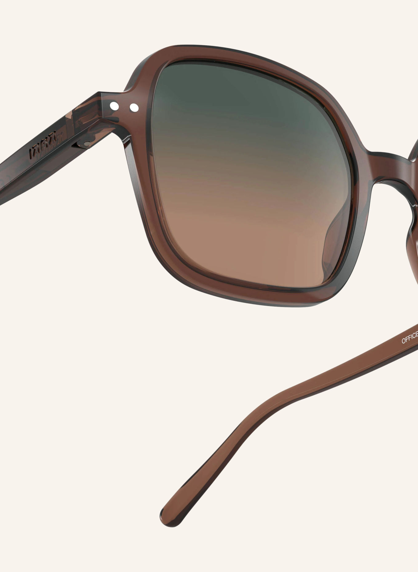 IZIPIZI OFFICE Sunglasses: DARK BROWN/DARK GRAY GRADIENT