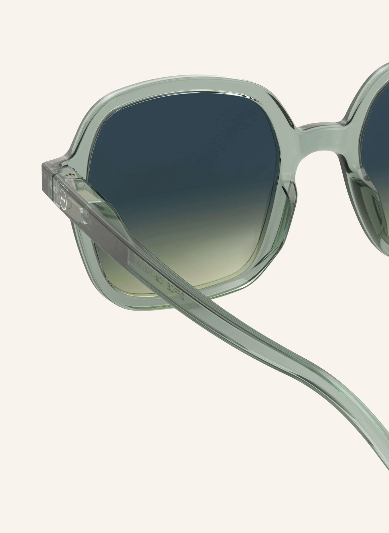 IZIPIZI OFFICE Sunglasses: LIGHT GREEN/DARK GREEN GRADIENT