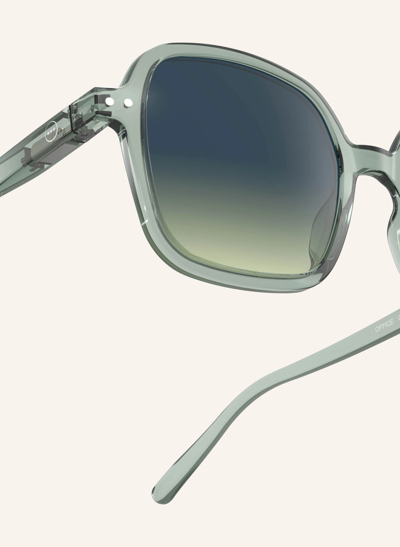 IZIPIZI OFFICE Sunglasses: LIGHT GREEN/DARK GREEN GRADIENT