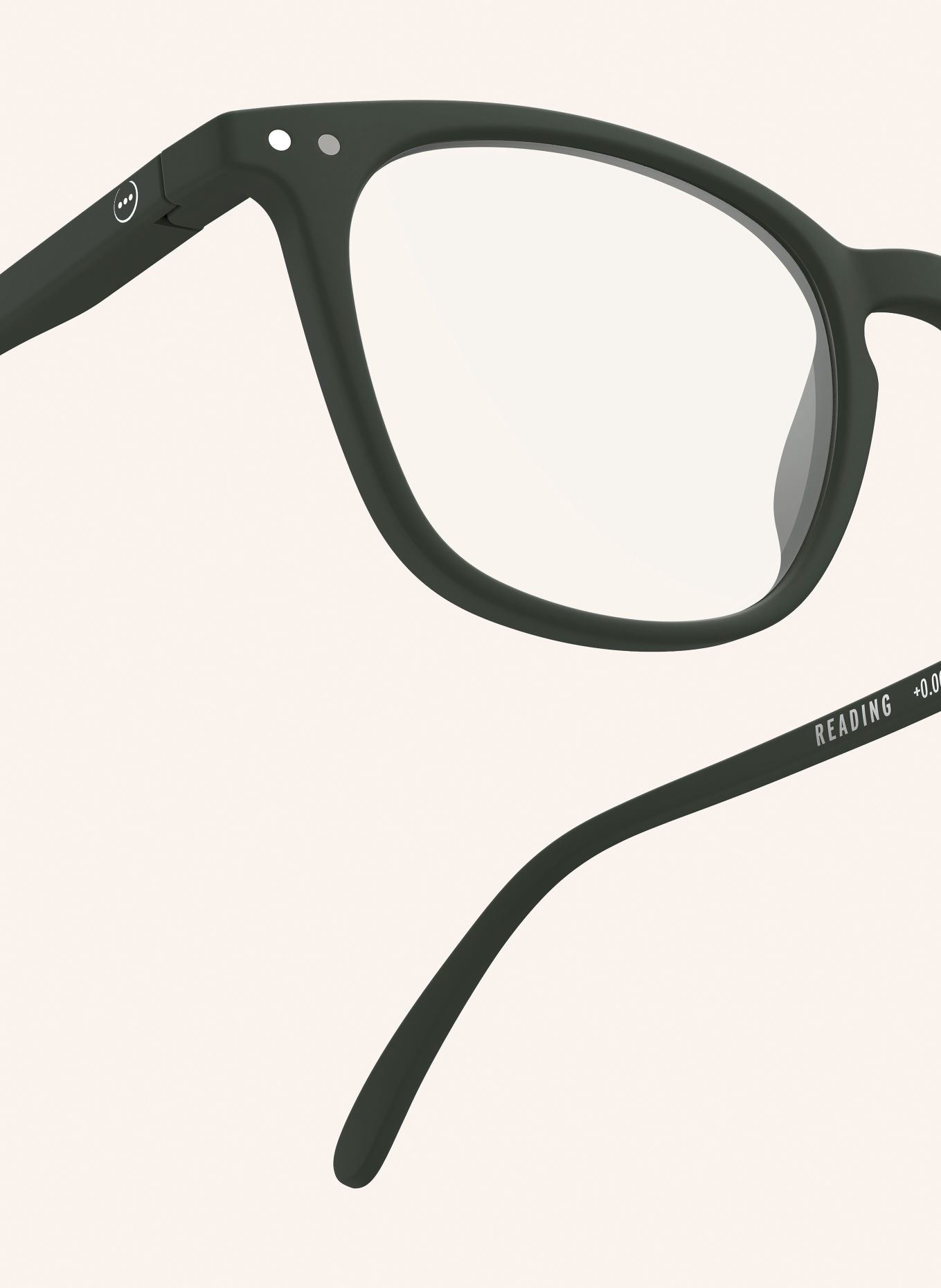 IZIPIZI Okulary do czytania #E: KHAKI/ PRZEZROCZYSTY