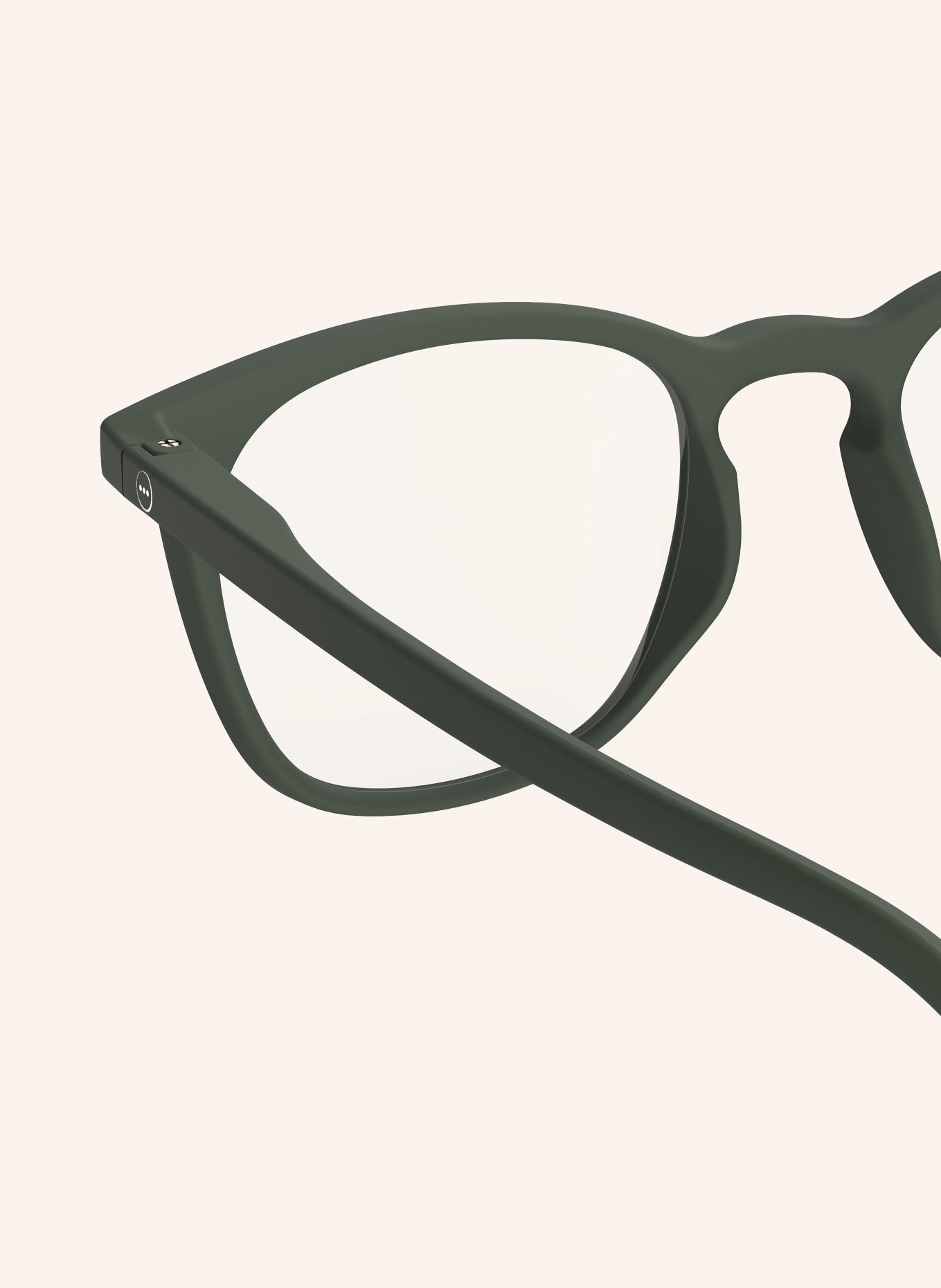 IZIPIZI Okulary do czytania #E: KHAKI/ PRZEZROCZYSTY