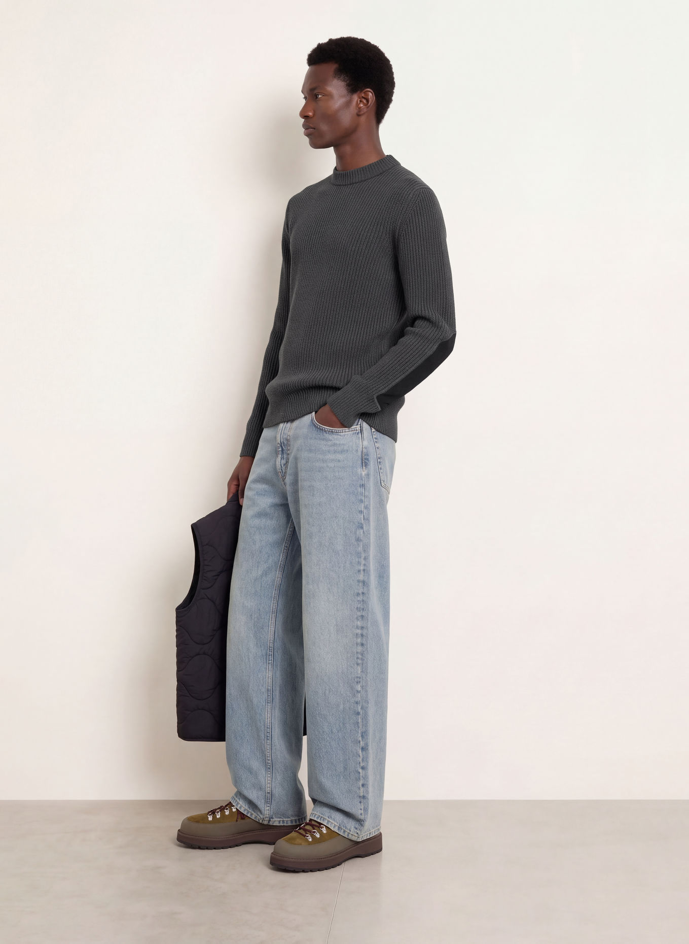 S. N. S. HERNING FENDER 4J Sweater: DARK GRAY