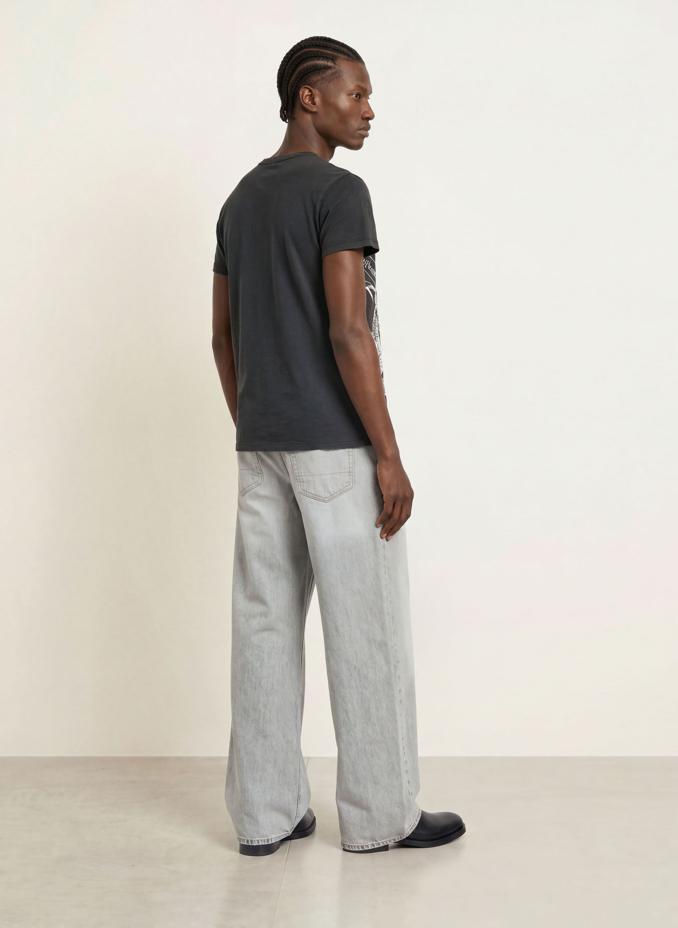 ALLSAINTS T-shirt EMBLEMS: GRIS FONCÉ / GRIS CLAIR
