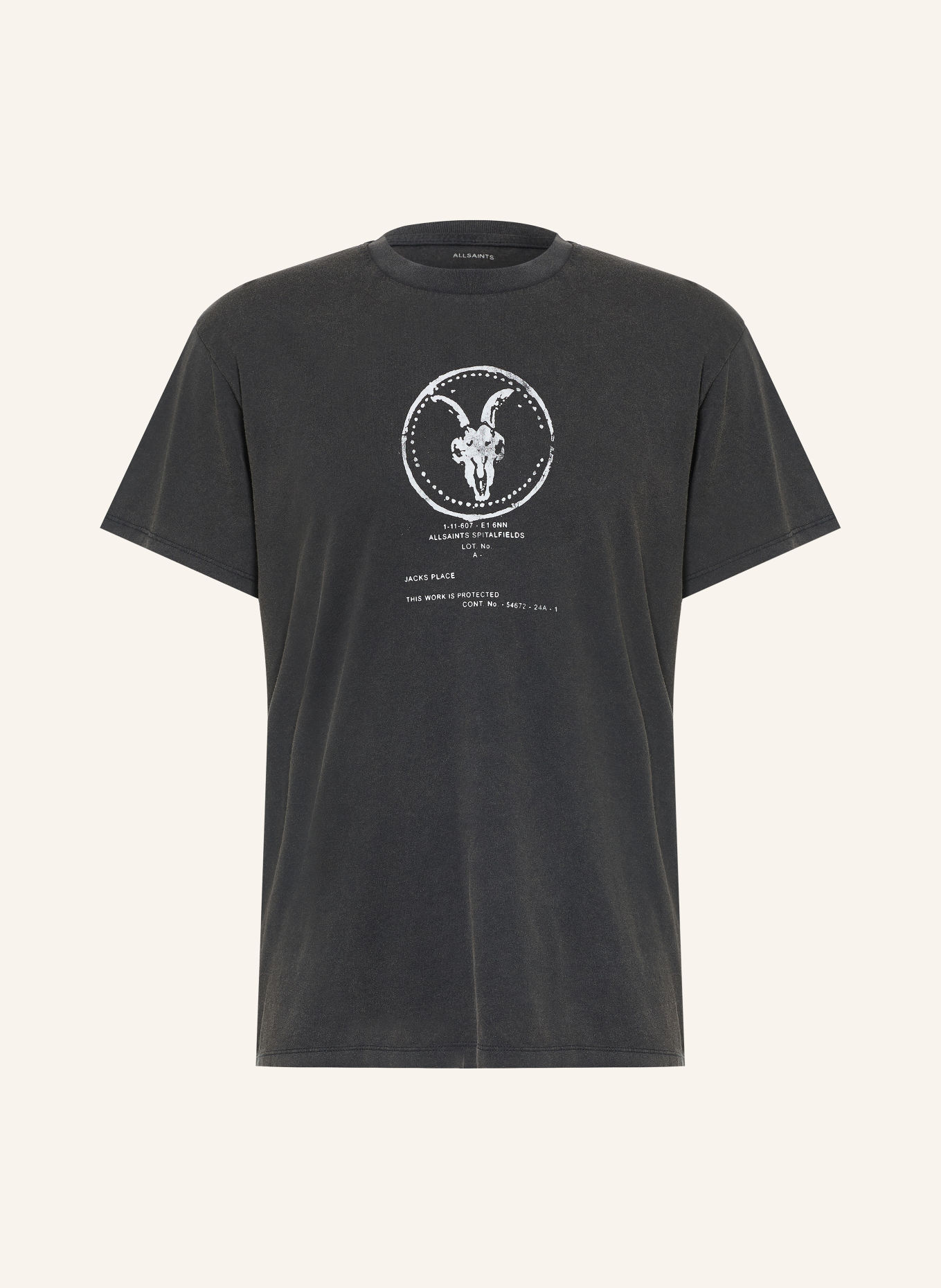 ALLSAINTS T-shirt TIER HALE: GRIS FONCÉ
