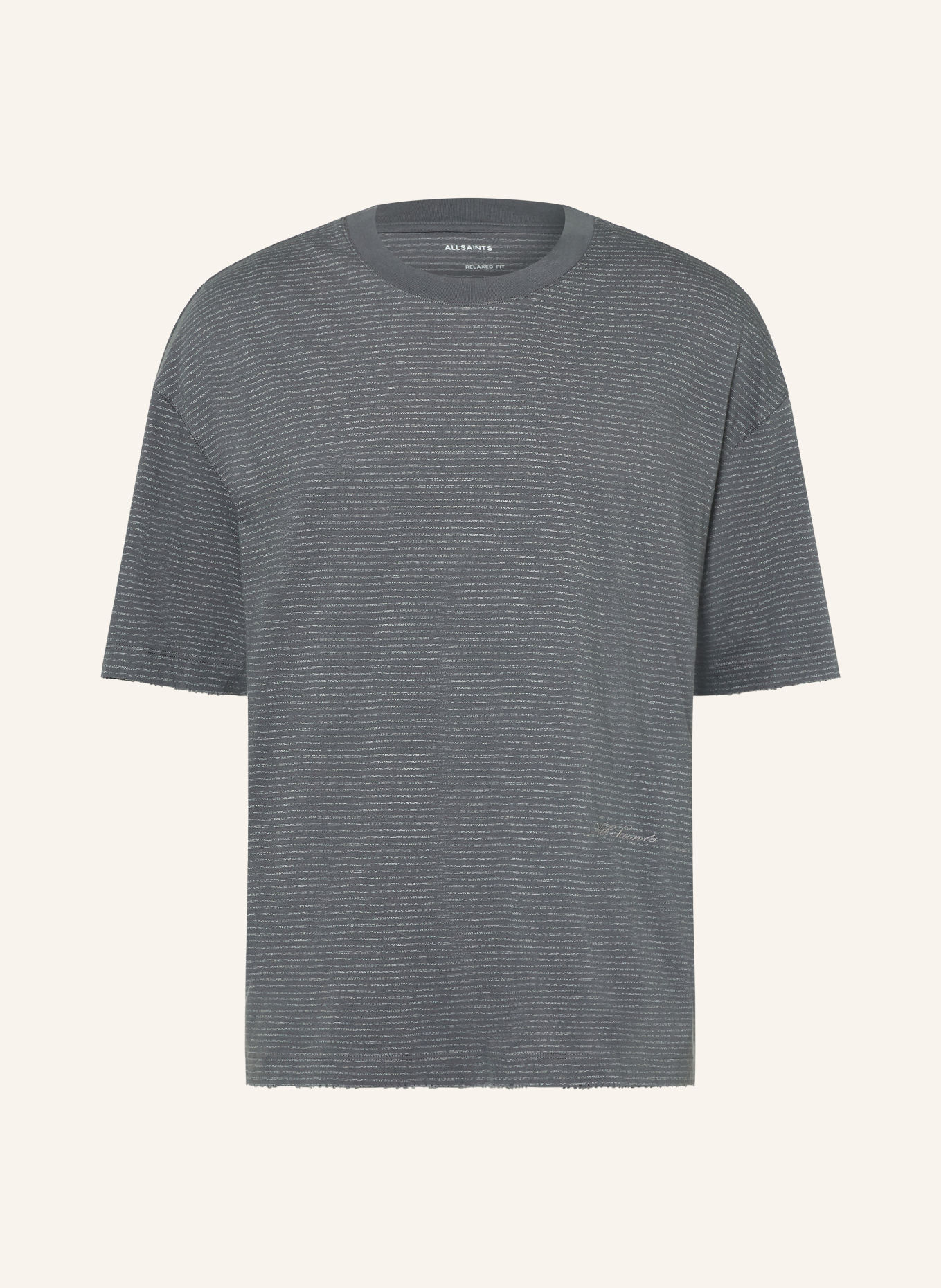 ALLSAINTS T-Shirt AXEL: DUNKELGRAU / HELLGRAU
