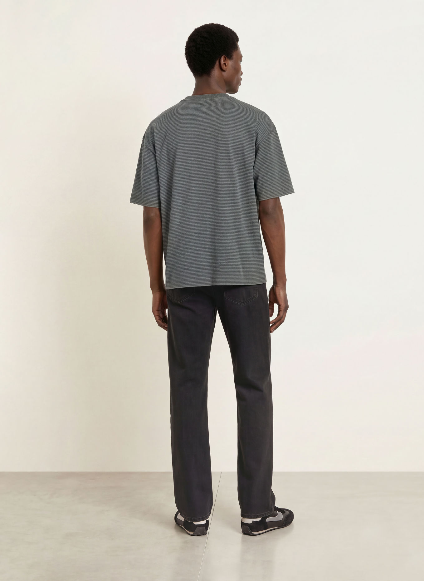 ALLSAINTS T-Shirt AXEL: DUNKELGRAU / HELLGRAU