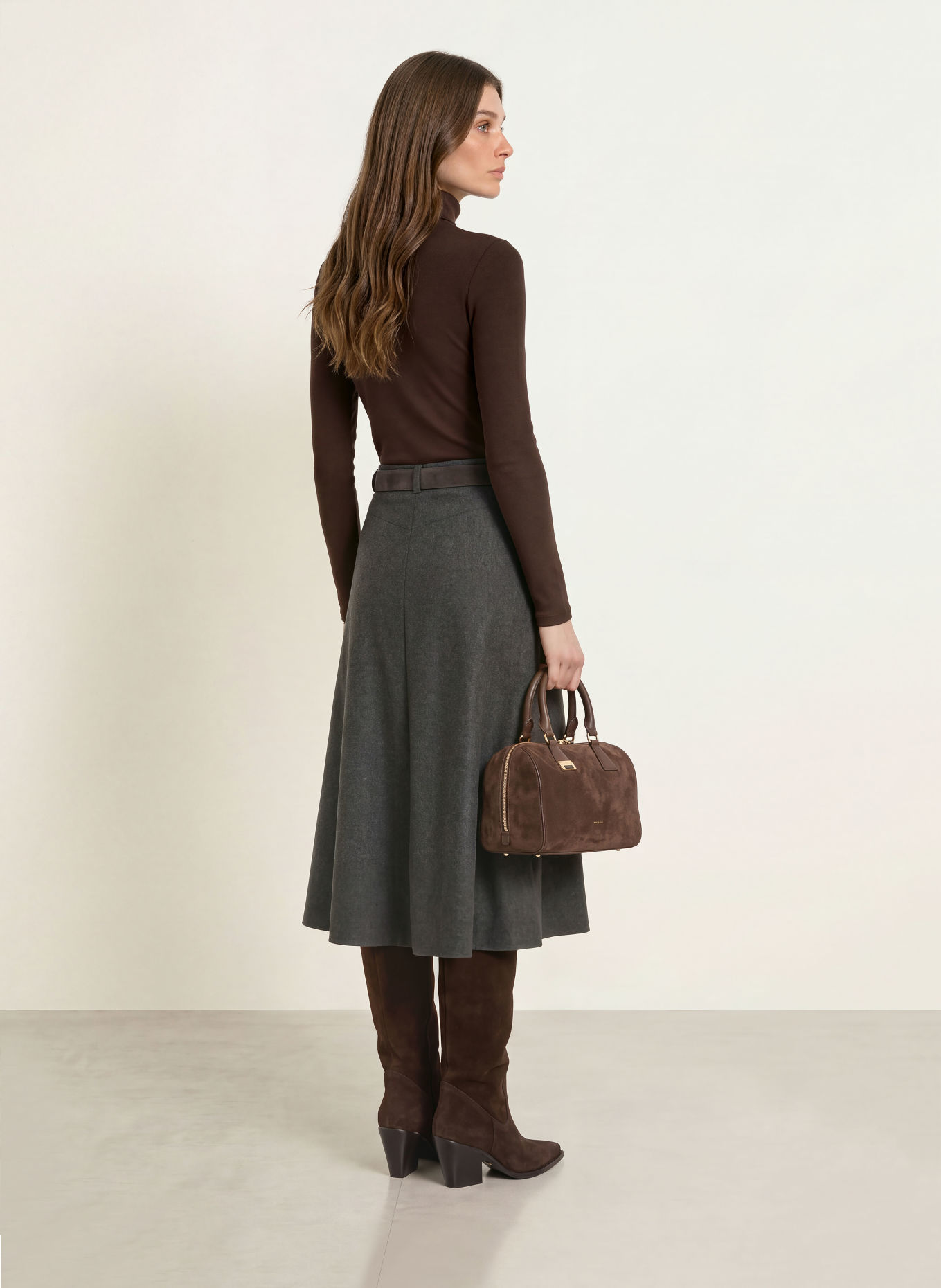 HOBBS Colshirt KIERA: MARRON FONCÉ