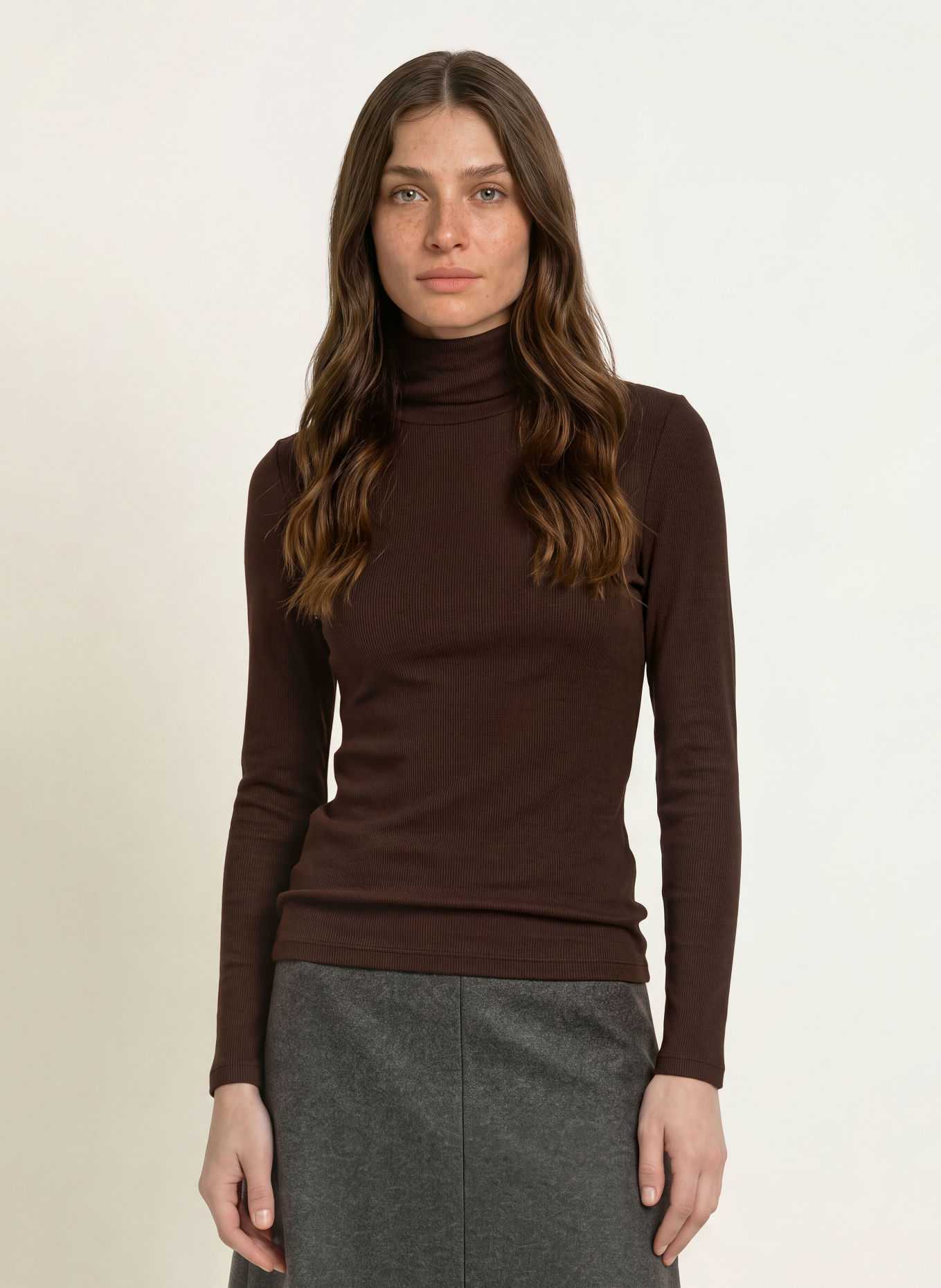 HOBBS Colshirt KIERA: MARRON FONCÉ