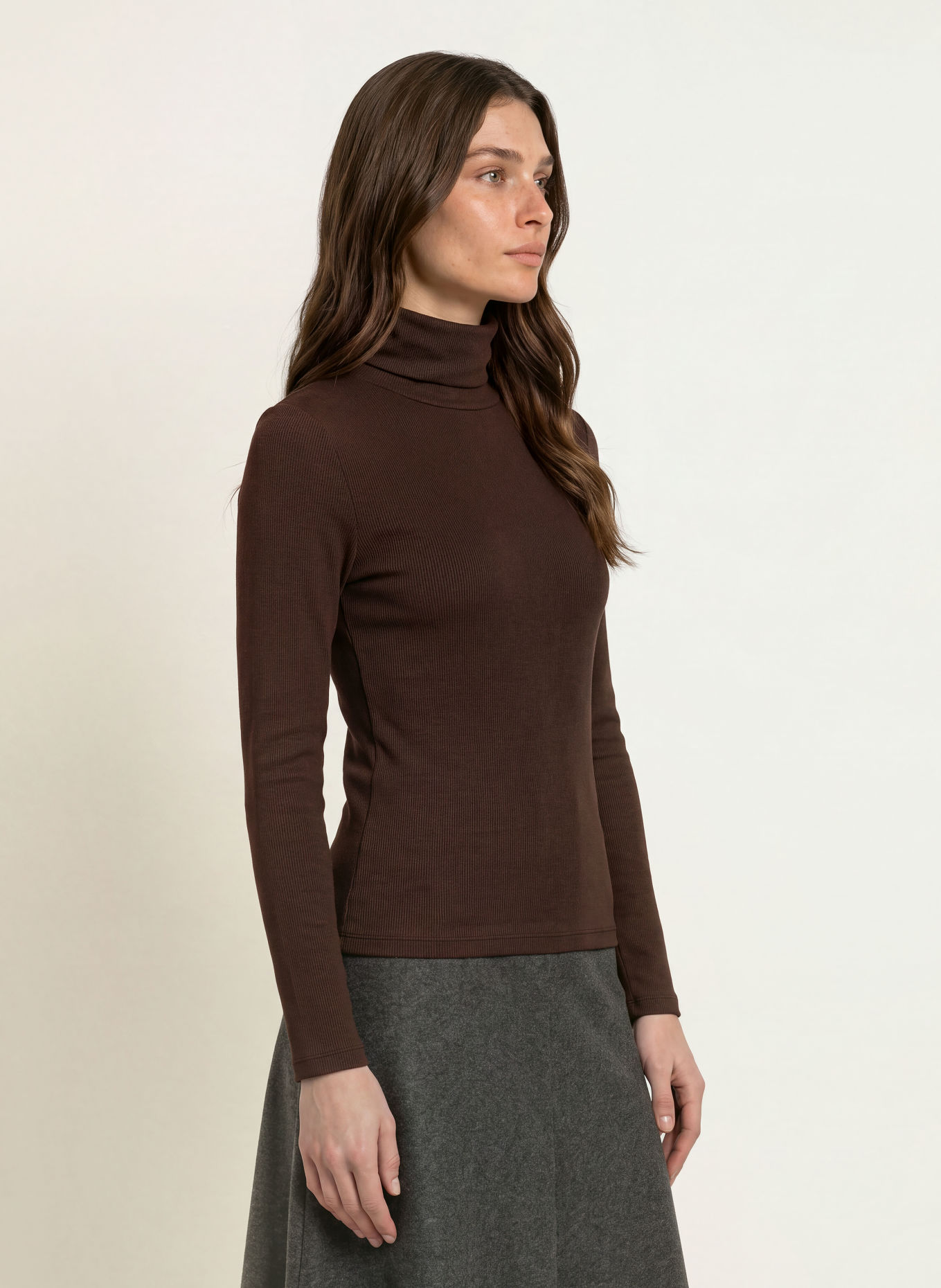 HOBBS Colshirt KIERA: MARRON FONCÉ
