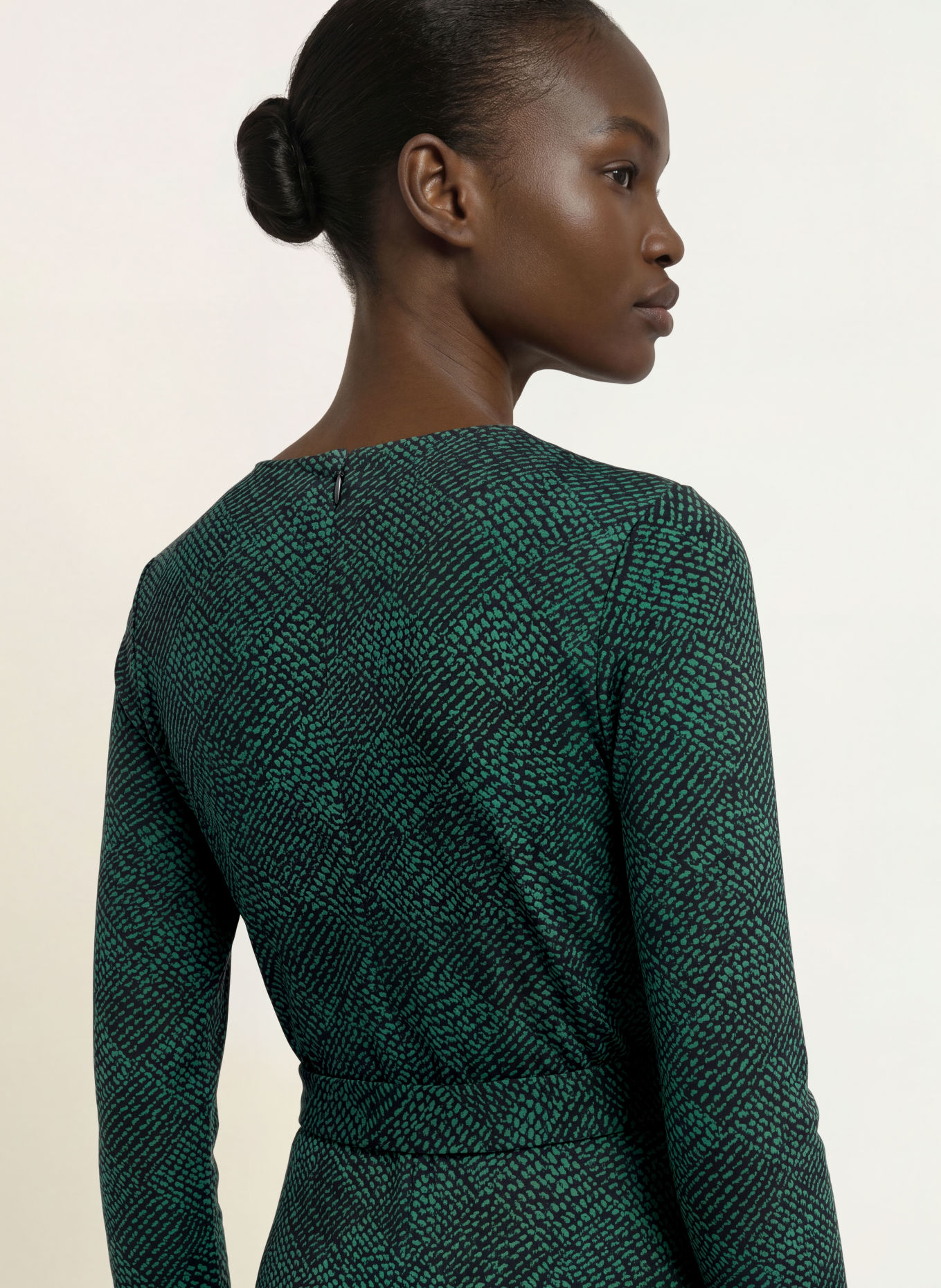 HOBBS Jerseykleid DAKOTA: SCHWARZ / GRÜN