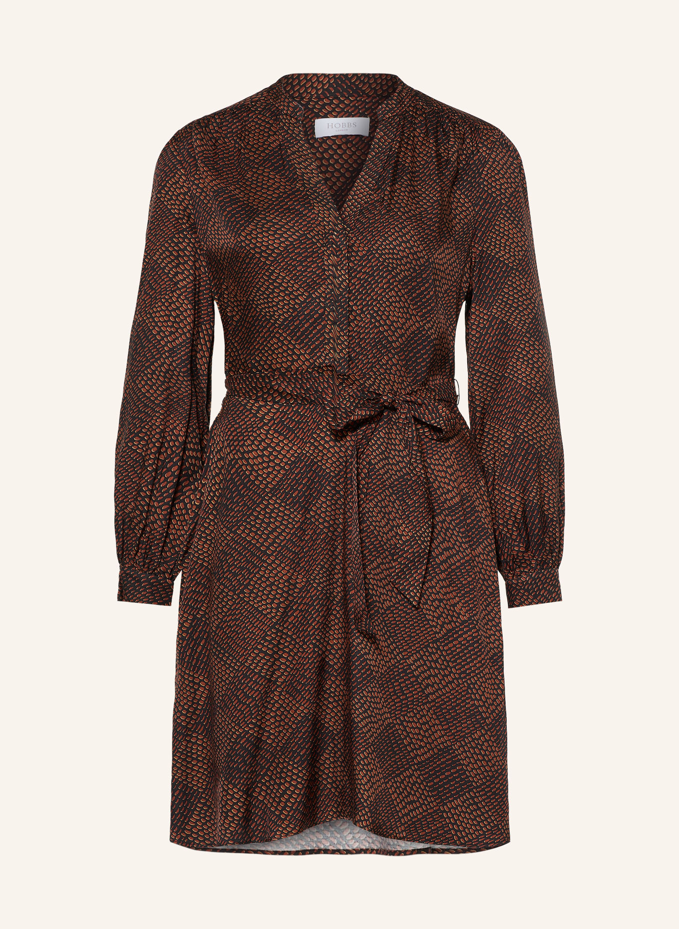 HOBBS Kleid HILARY: SCHWARZ / DUNKELORANGE