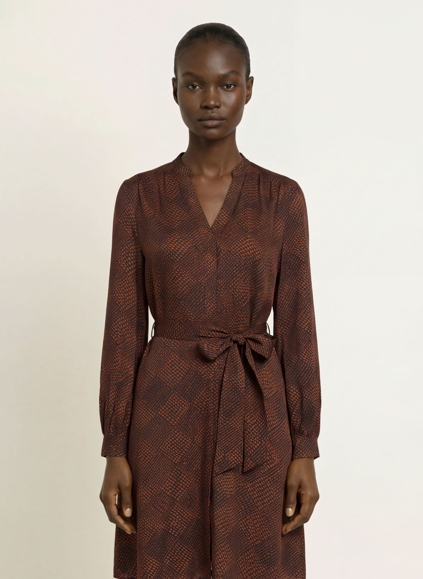 HOBBS Kleid HILARY: SCHWARZ / DUNKELORANGE