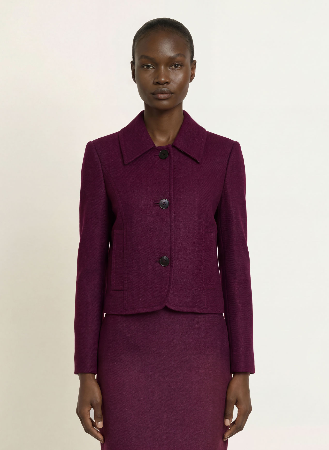 HOBBS Blazer ADEEN: DONKERPAARS / DONKERBLAUW