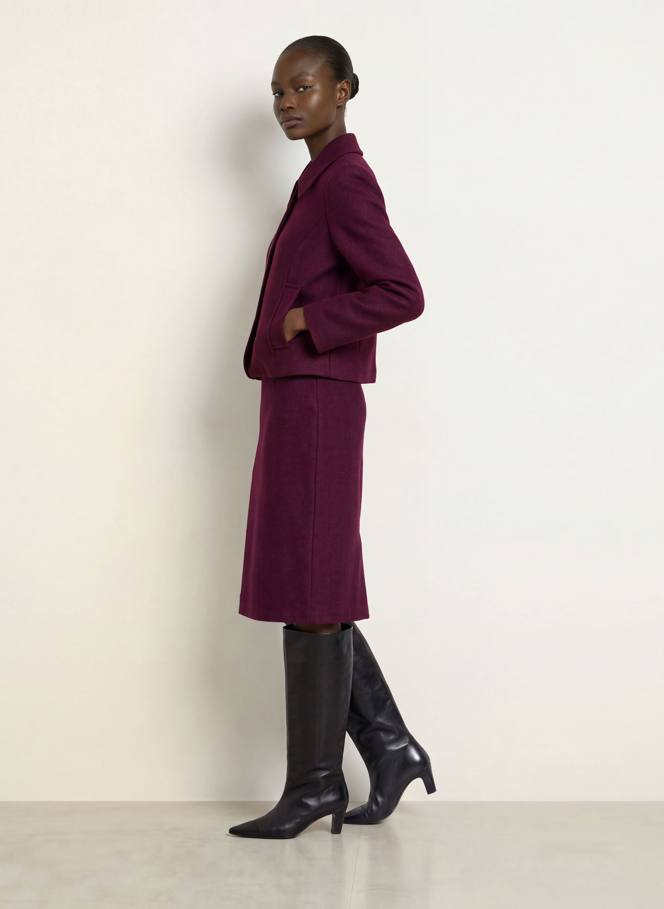 HOBBS Blazer ADEEN: DONKERPAARS / DONKERBLAUW
