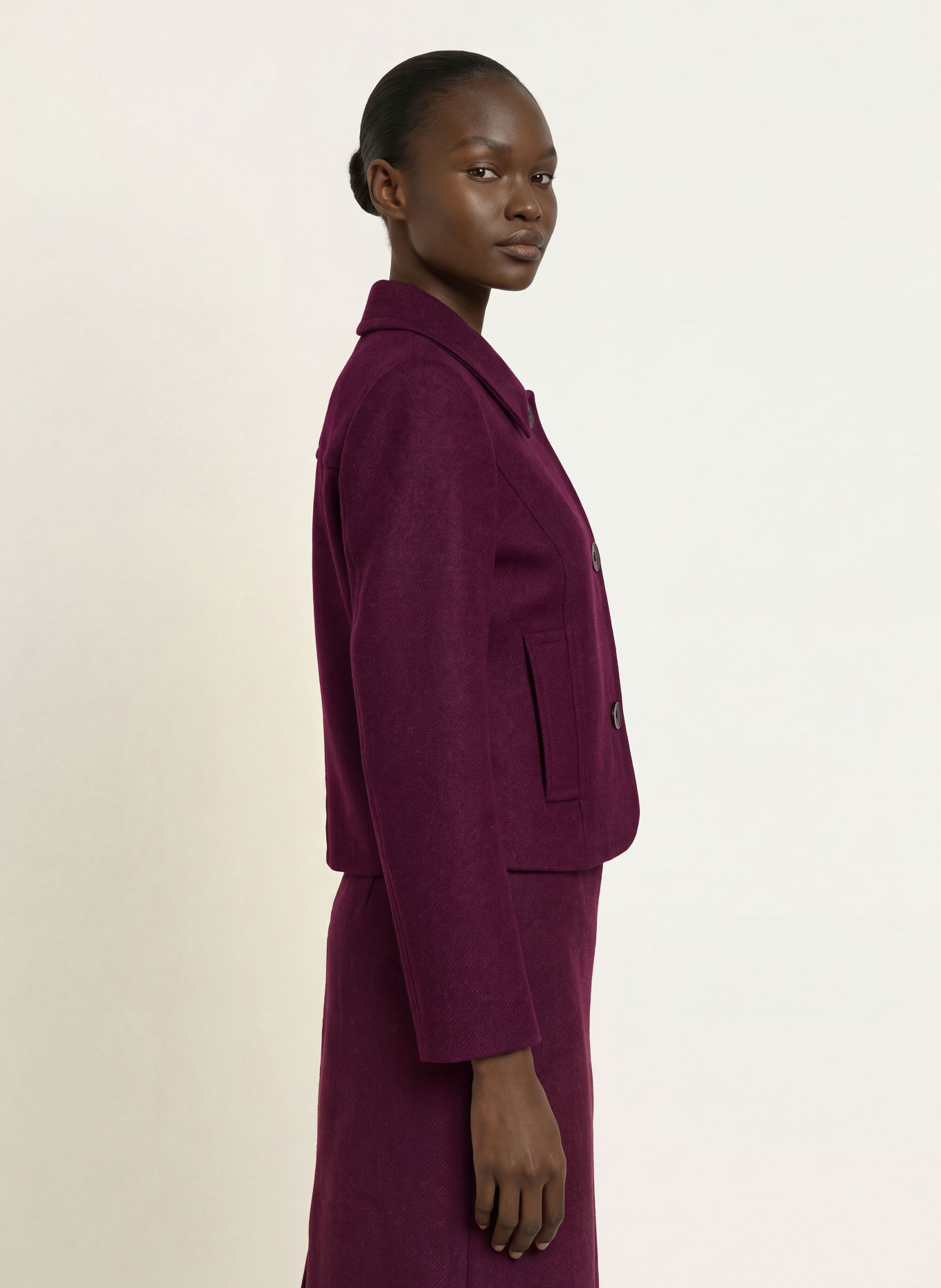 HOBBS Blazer ADEEN: DONKERPAARS / DONKERBLAUW