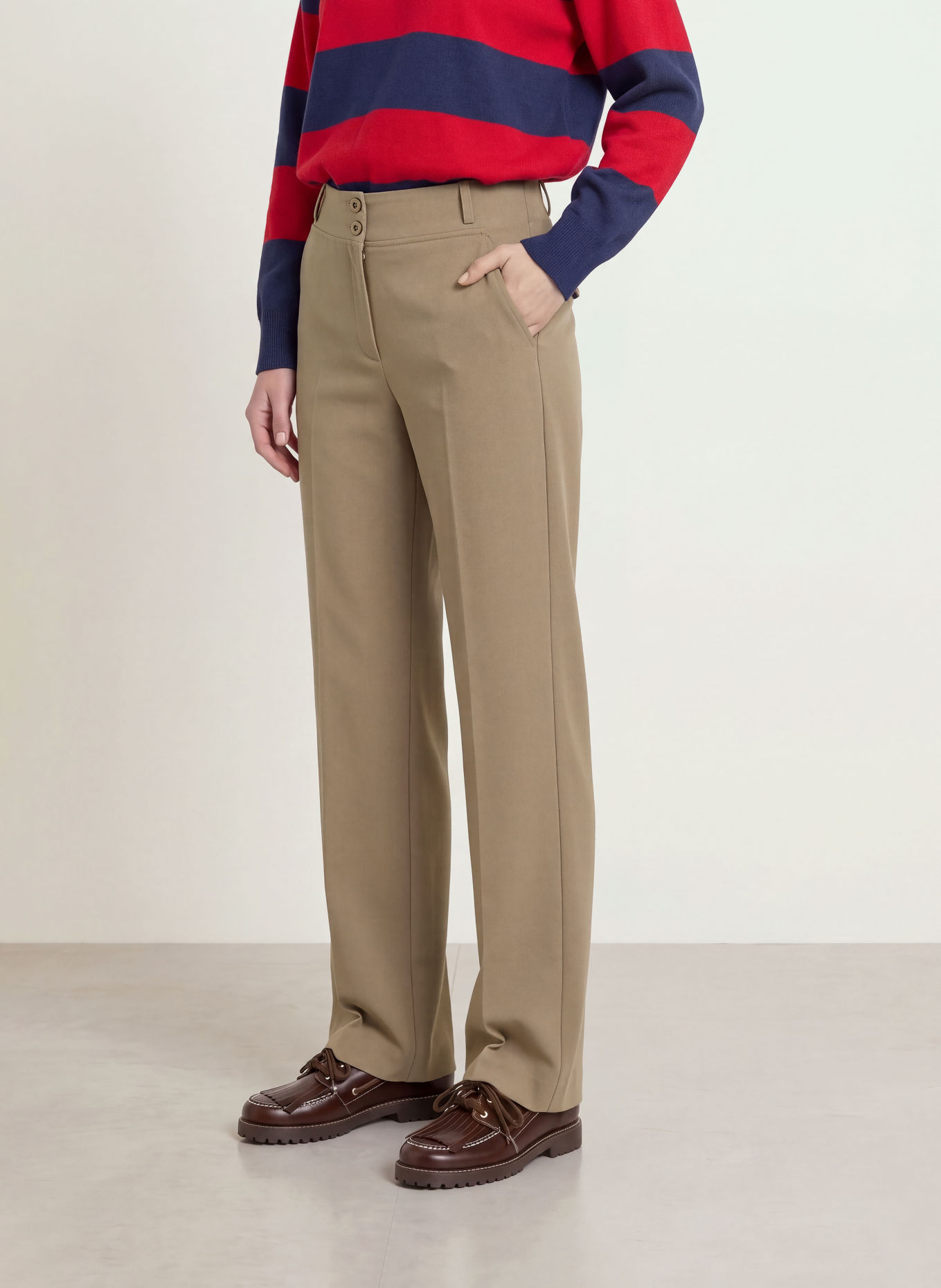CLAUDIE PIERLOT Marlenehose: KHAKI