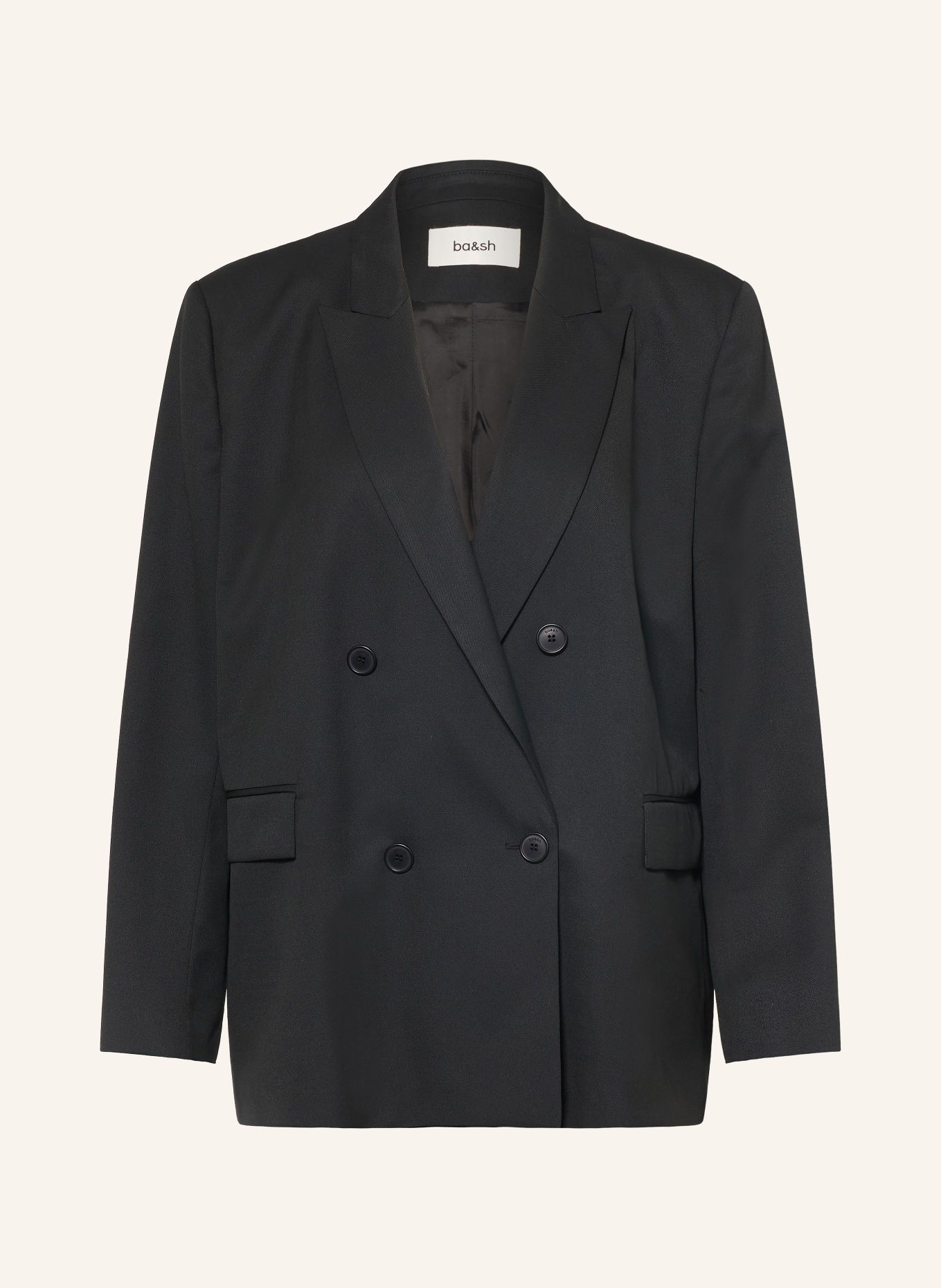 ba&sh CLARO Oversized Blazer: BLACK