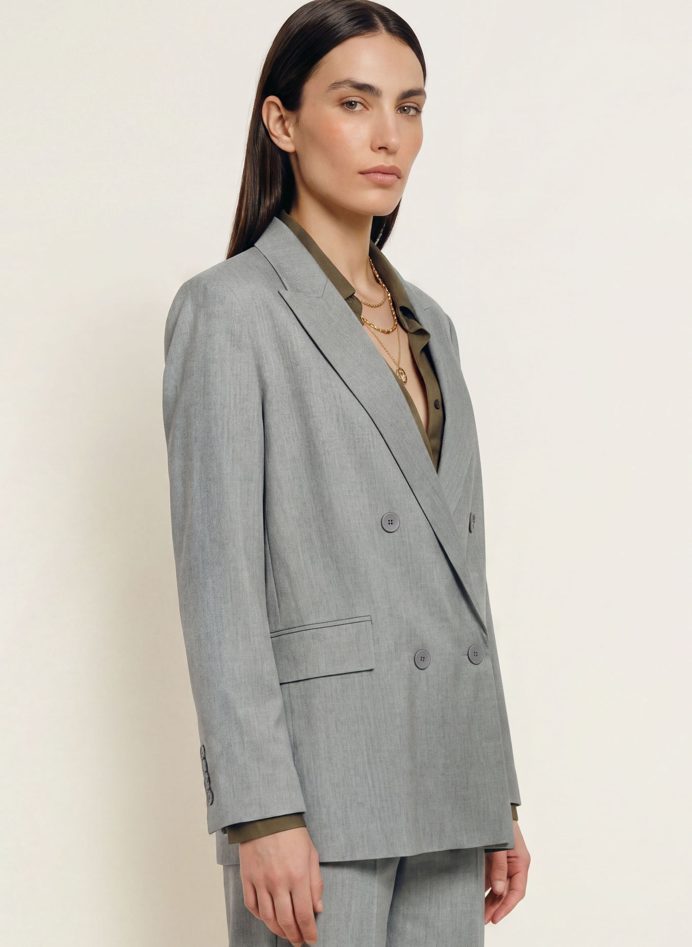 ba&sh Oversized-Blazer CLARO: GRAU