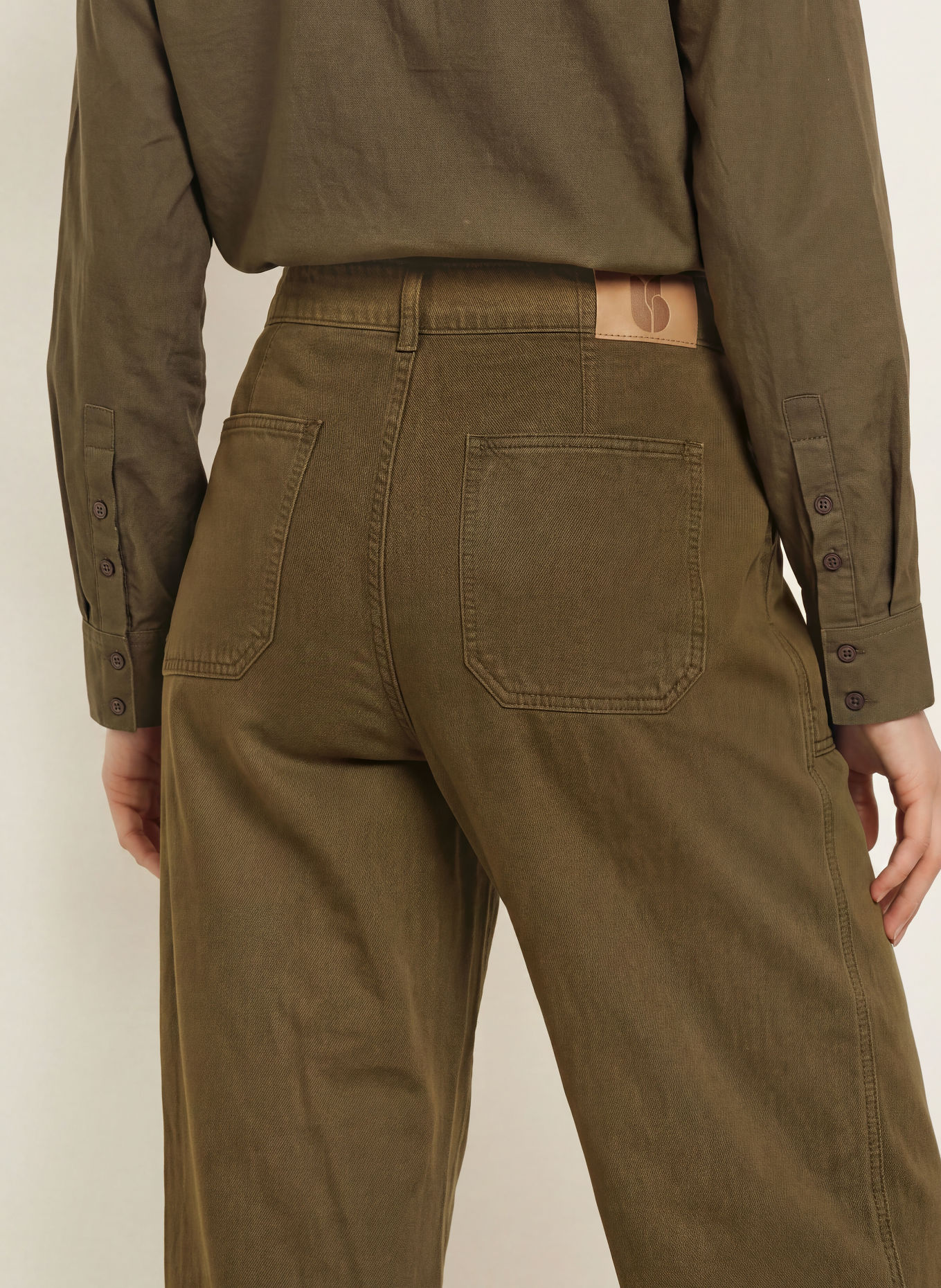 ba&sh Mom džíny COCY: green khaki