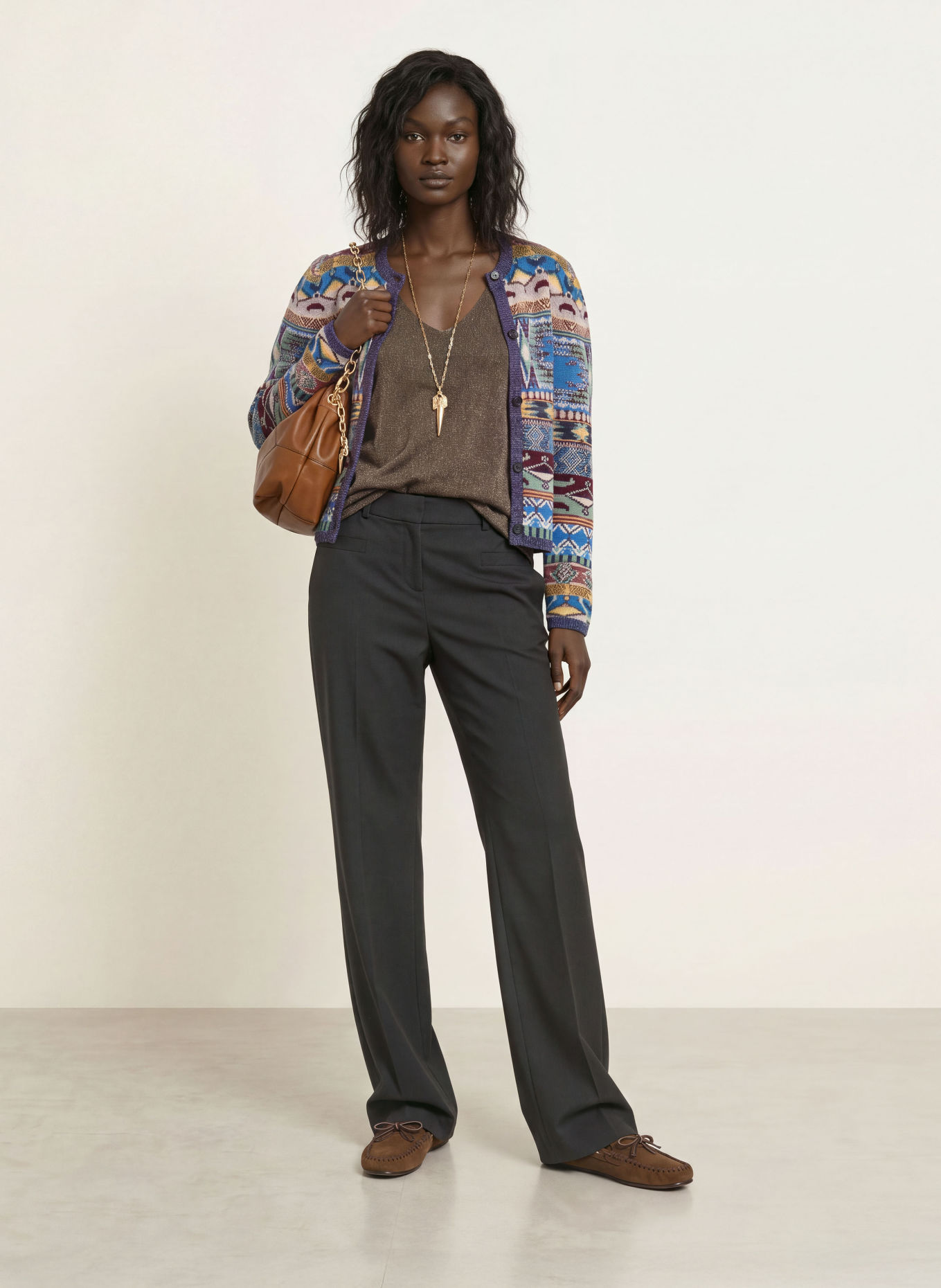 ba&sh Wide-leg trousers CISTACHIO: BLACK