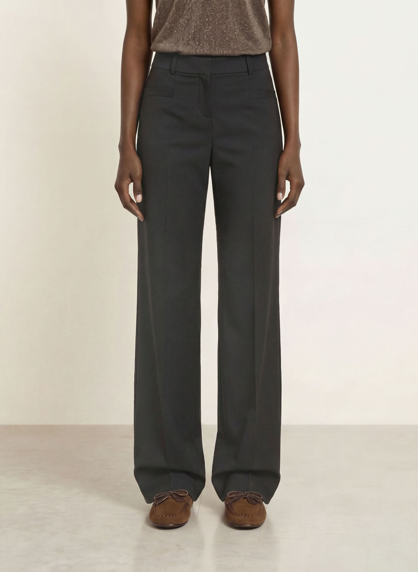 ba&sh Wide-leg trousers CISTACHIO: BLACK