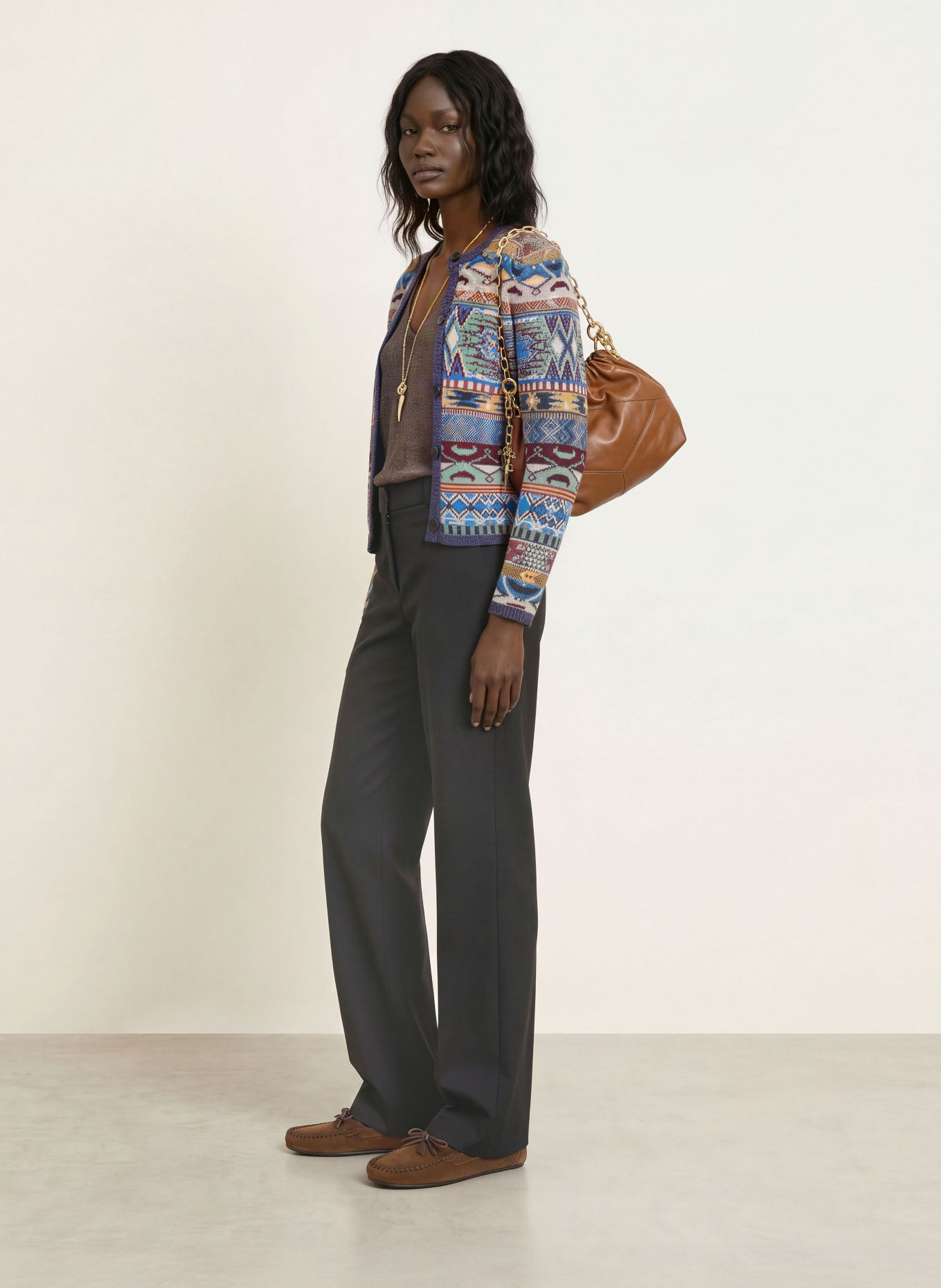 ba&sh Wide-leg trousers CISTACHIO: BLACK