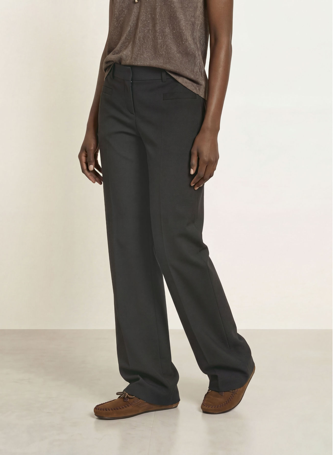 ba&sh Wide-leg trousers CISTACHIO: BLACK