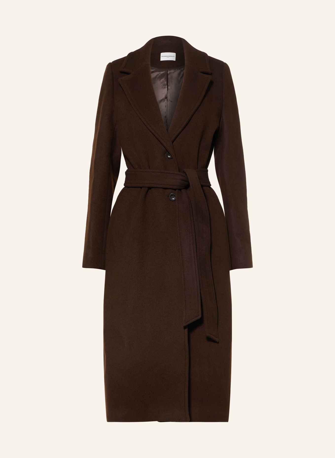 CLAUDIE PIERLOT Wollmantel: DUNKELBRAUN
